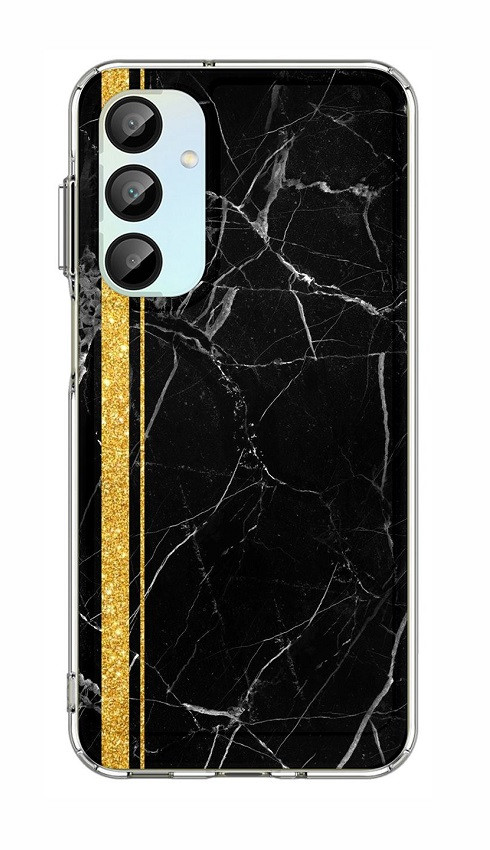 Kryt STYLE TopQ Samsung A16 pevný Mramor černo-zlatý 132375