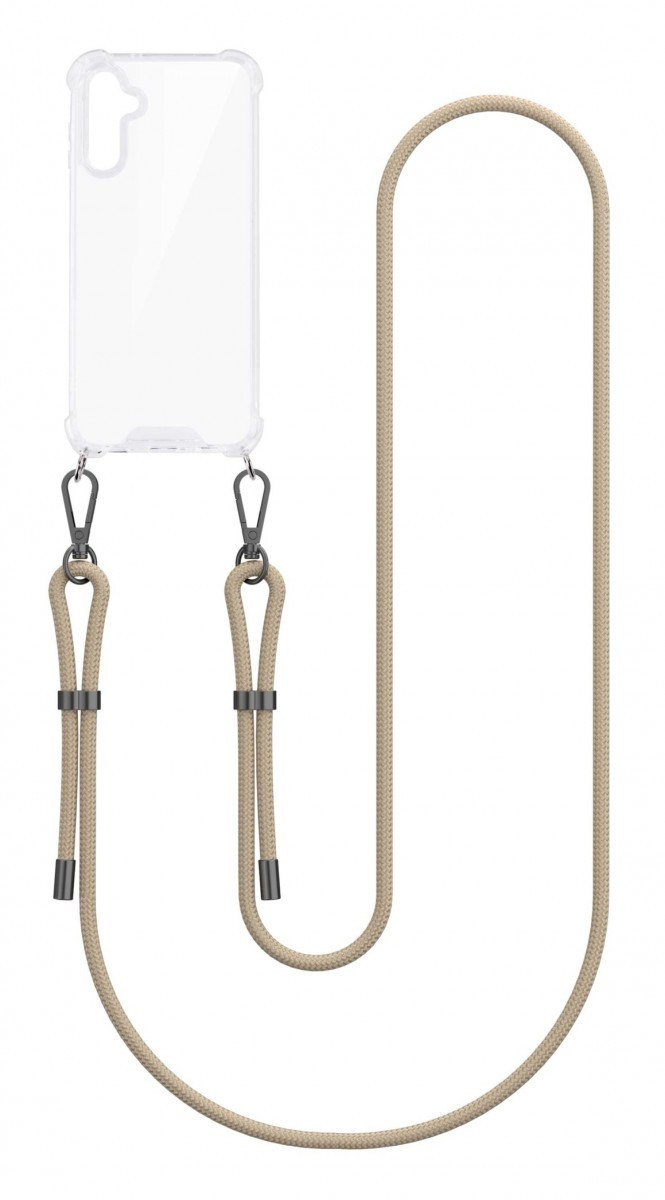 Kryt TopQ Armor Samsung A14 s béžovou šňůrkou průhledný 132087