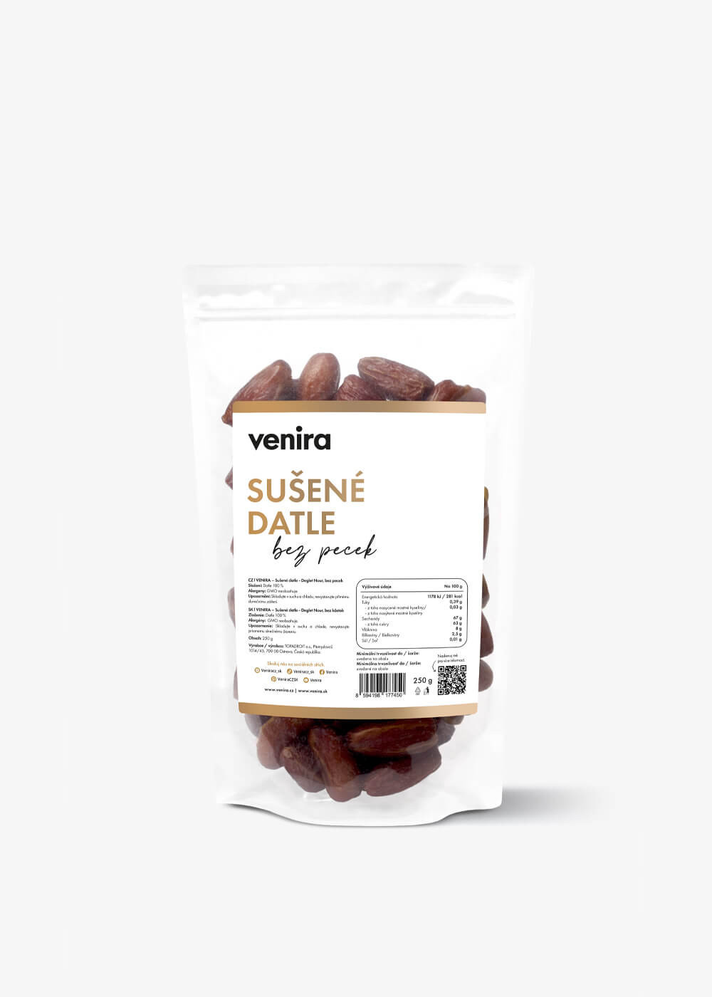 VENIRA sušené datle, 250 g