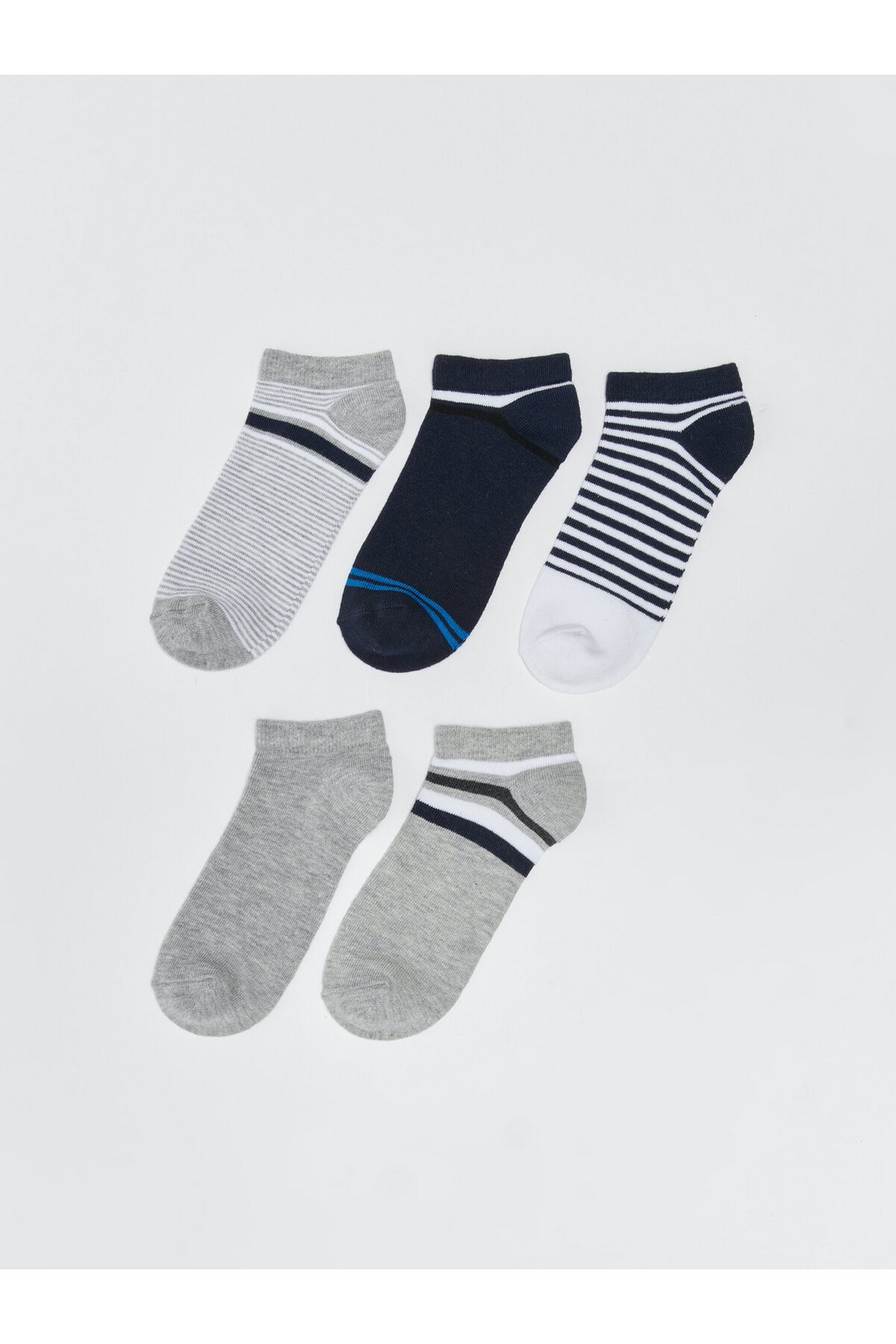 LC Waikiki 5-pack Boys Striped Booties Socks