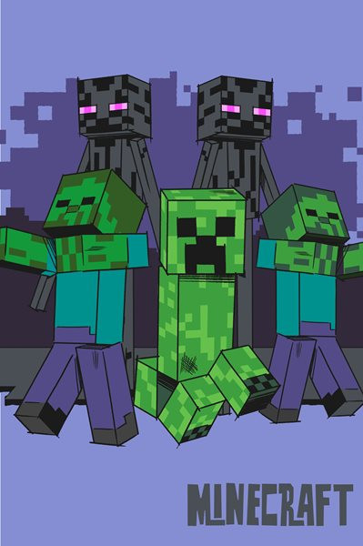 Jerry Fabrics fleecová deka Minecraft 