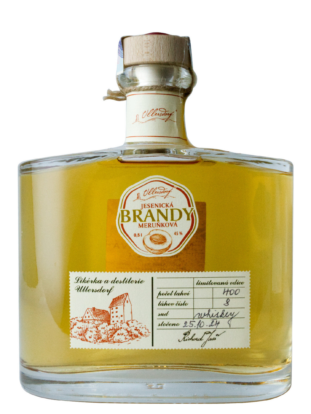 Ullersdorf - likérka a destilerie Ullersdorf Meruňková Brandy 45% 0,5l