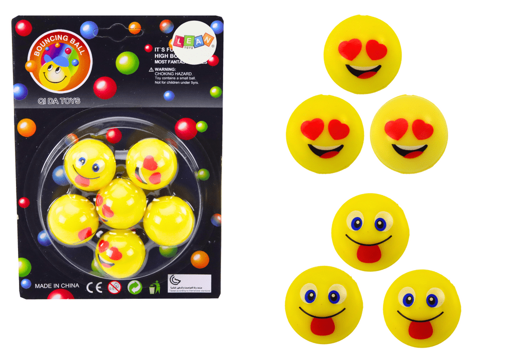 mamido Sada gumových míčků emoji žluté