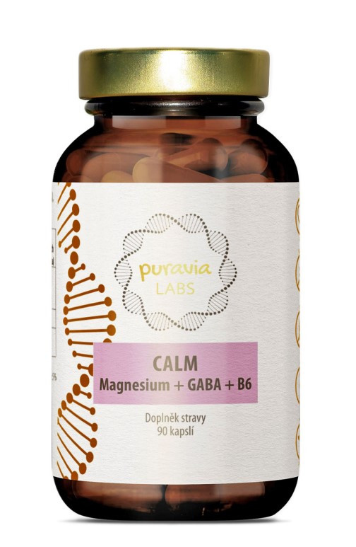 Puravia LABS CALM Magnesium + GABA + B6, 90 kapslí - PuraviaLabs