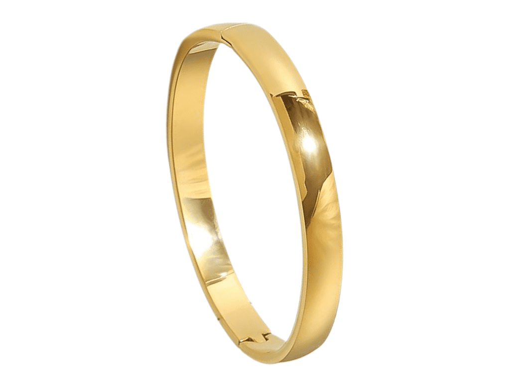 Bangles.cz Náramek chirurgická ocel Bangle wide gold 594