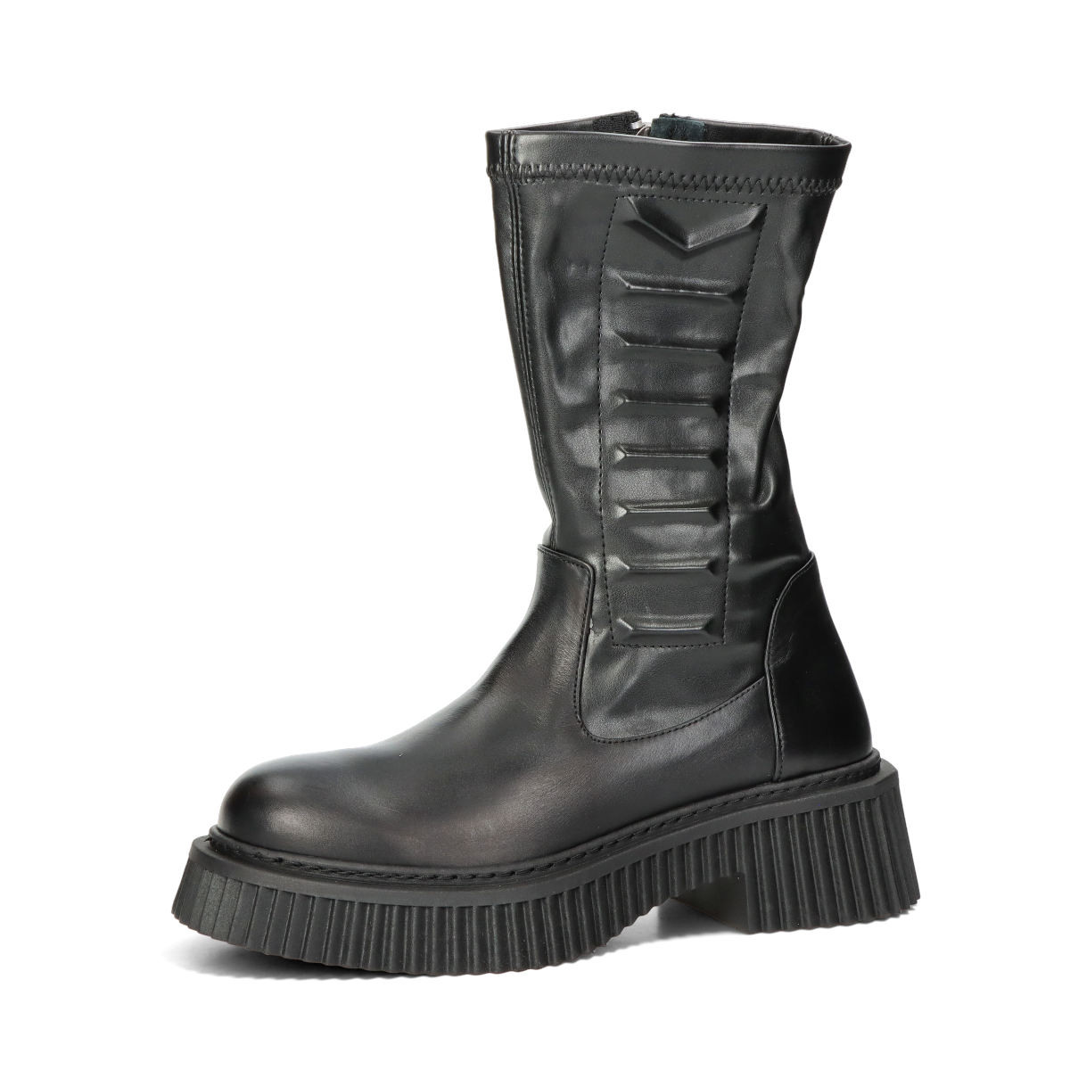 ETIMEĒ dámské kožené kozačky - černé - 37