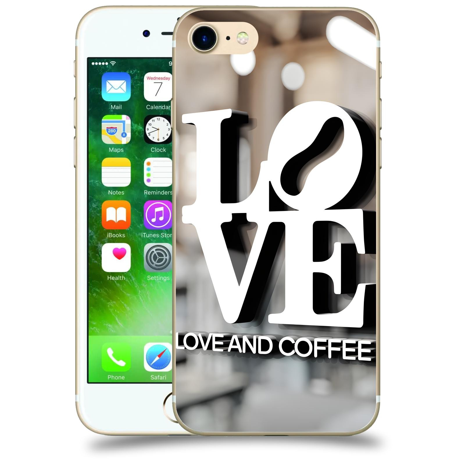 ACOVER Kryt na mobil Apple iPhone 7 - Love  & Coffee