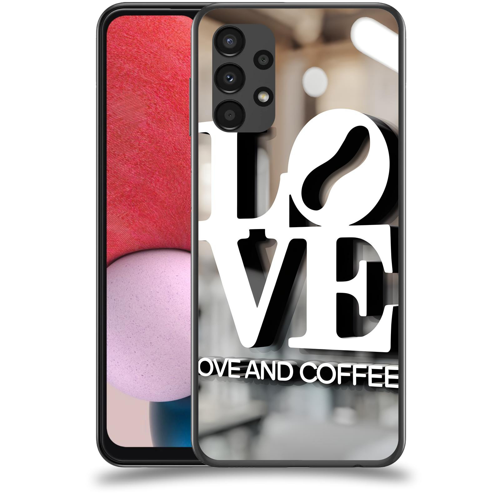 ACOVER Kryt na mobil Samsung Galaxy A13 4G A135 - Love  & Coffee