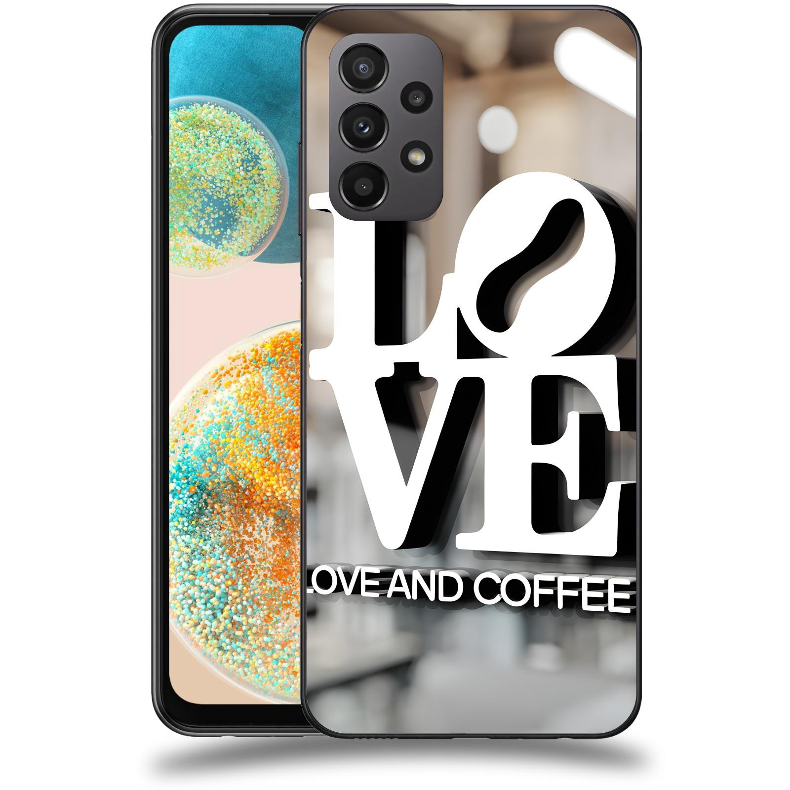 ACOVER Kryt na mobil Samsung Galaxy A23 5G - Love  & Coffee