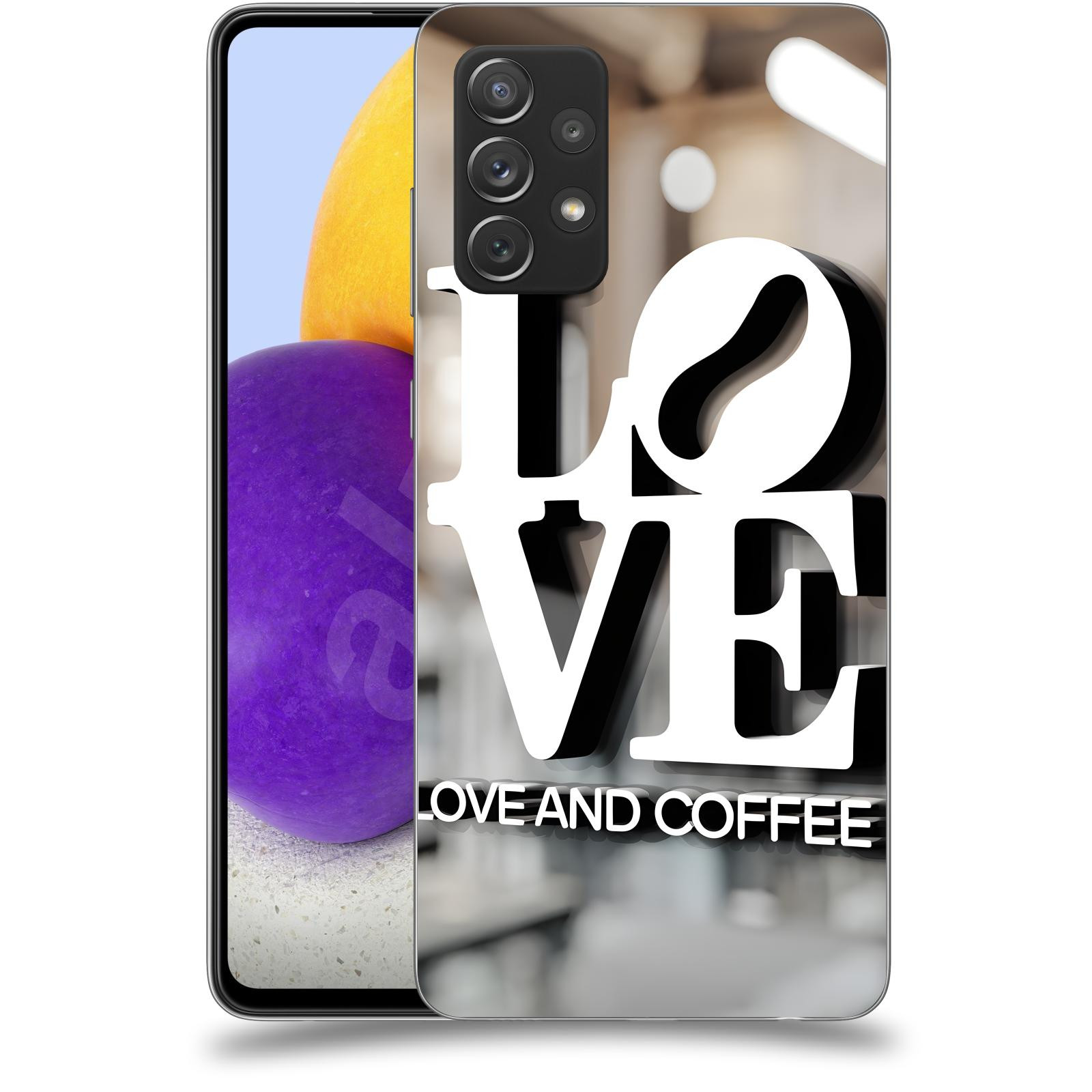 ACOVER Kryt na mobil Samsung Galaxy A72 A725F - Love  & Coffee
