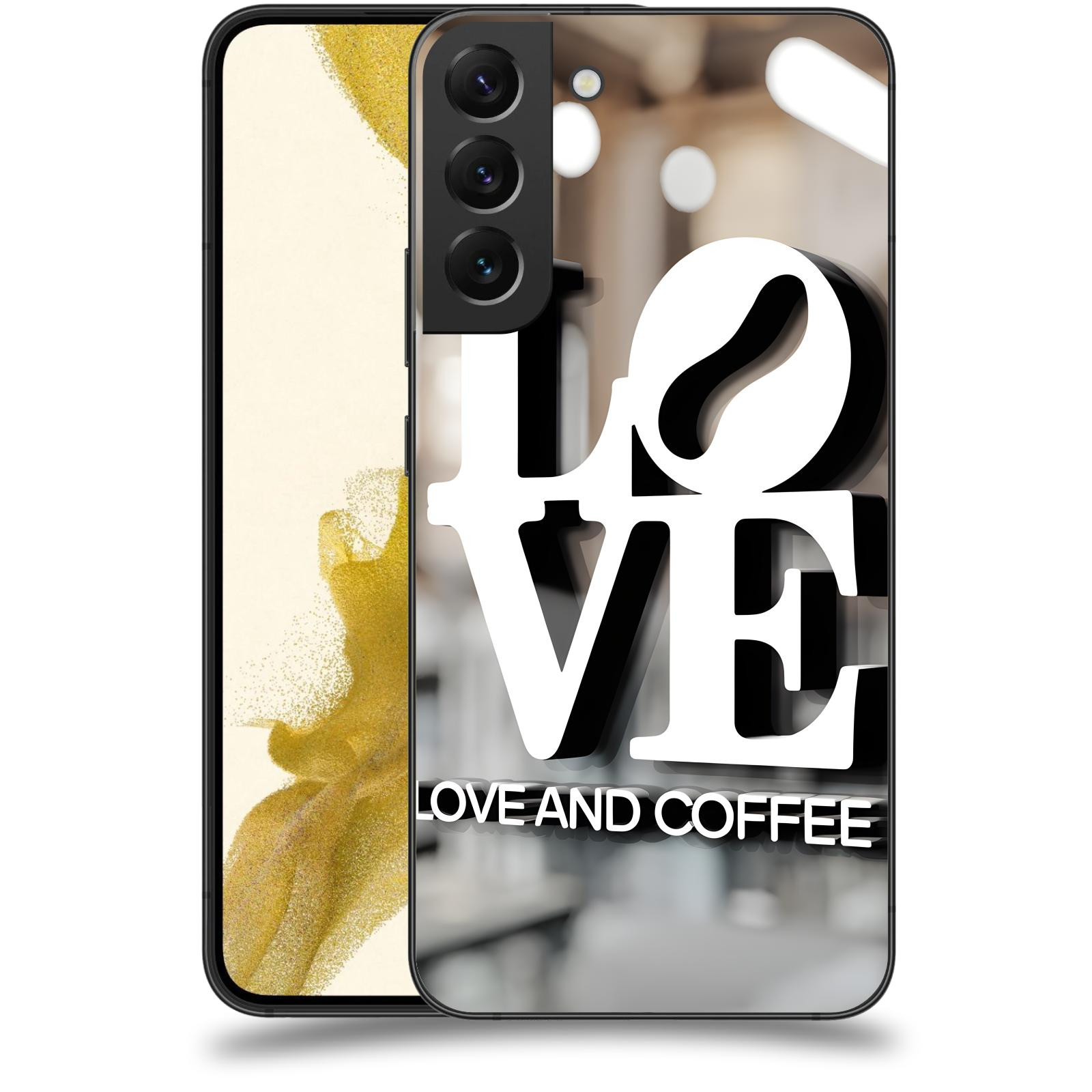 ACOVER Kryt na mobil Samsung Galaxy S22+ 5G - Love  & Coffee