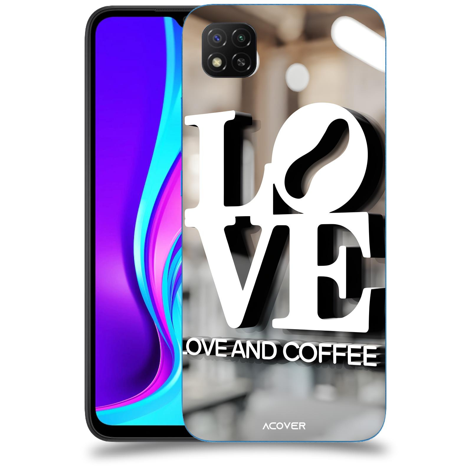 ACOVER Kryt na mobil Xiaomi Redmi 9C - Love  & Coffee