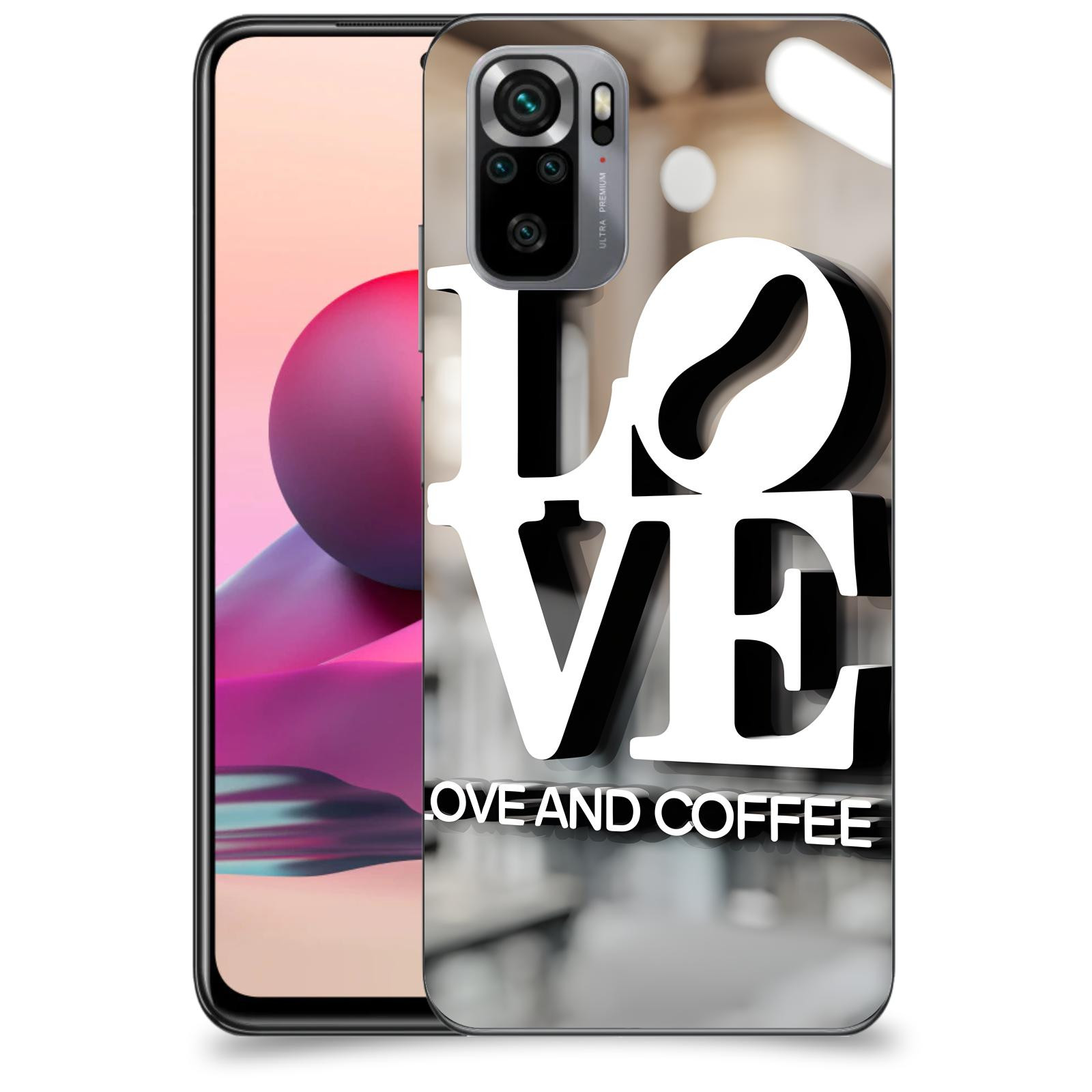 ACOVER Kryt na mobil Xiaomi Redmi Note 10S - Love  & Coffee