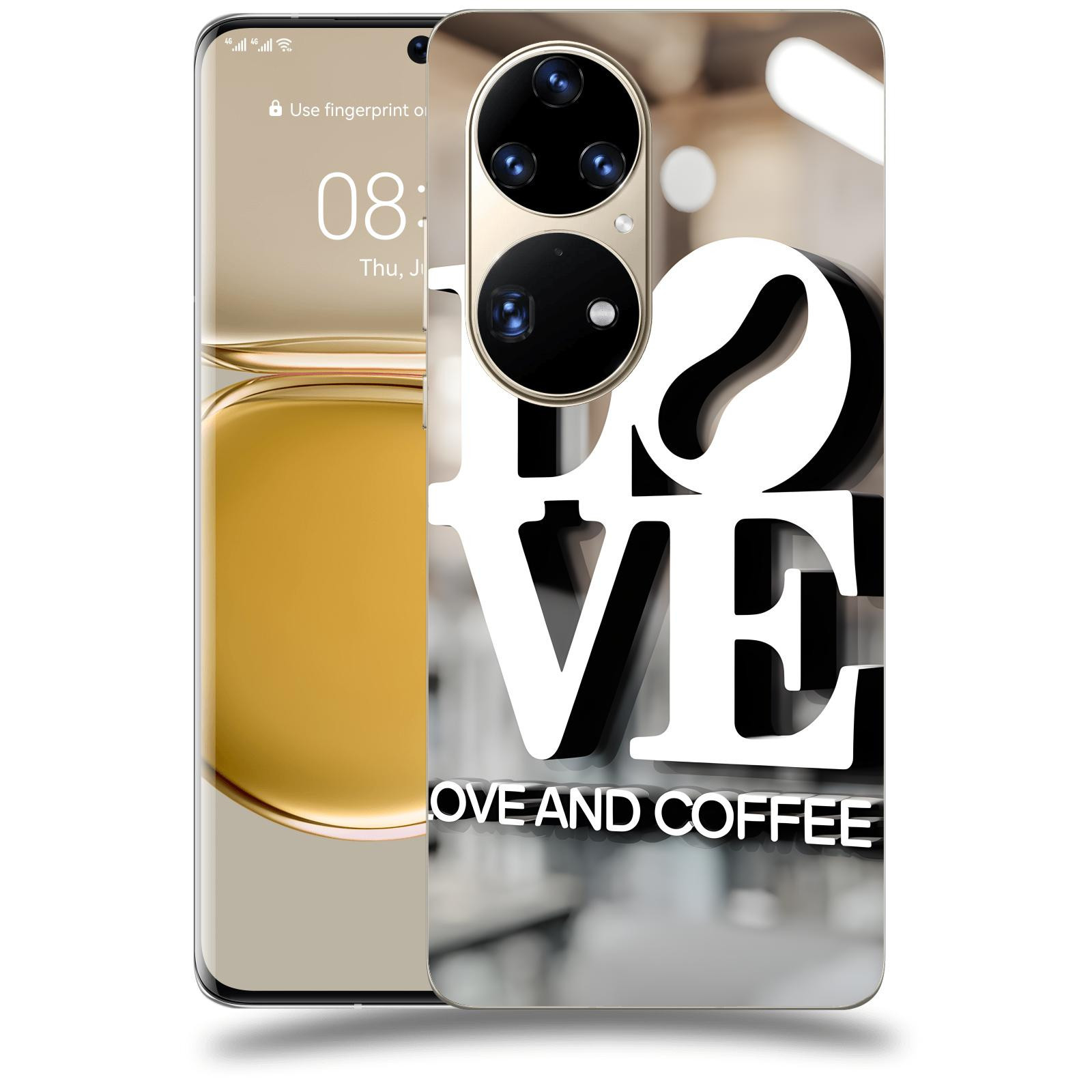 ACOVER Kryt na mobil Huawei P50 - Love  & Coffee