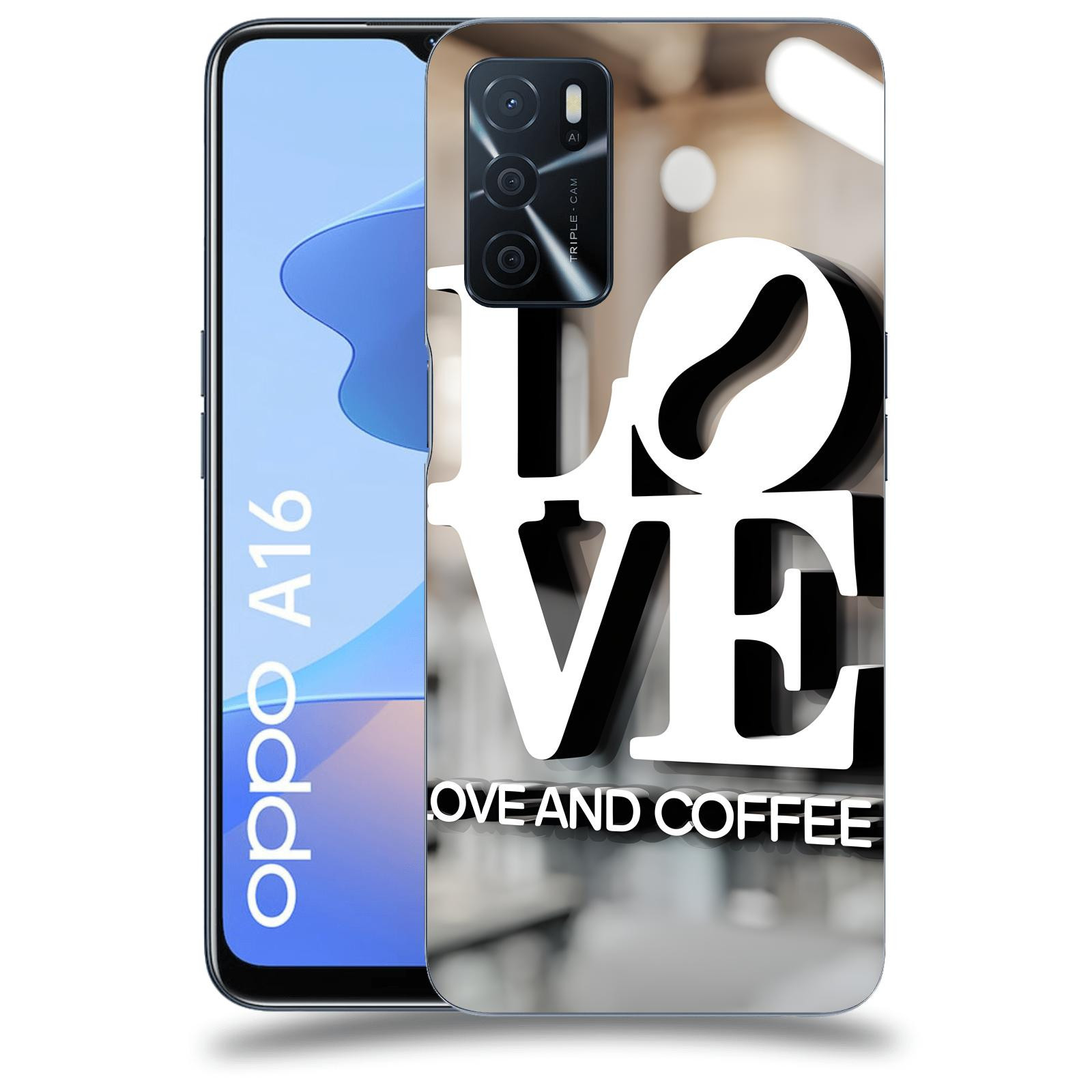 ACOVER Kryt na mobil OPPO A16 - Love  & Coffee