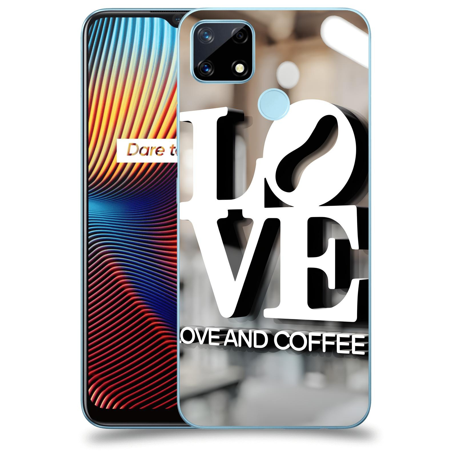 ACOVER Kryt na mobil Realme 7i - Love  & Coffee
