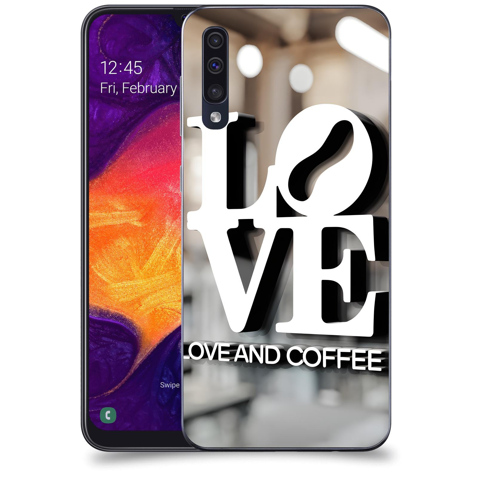 ACOVER Kryt na mobil Samsung Galaxy A50 A505F - Love  & Coffee