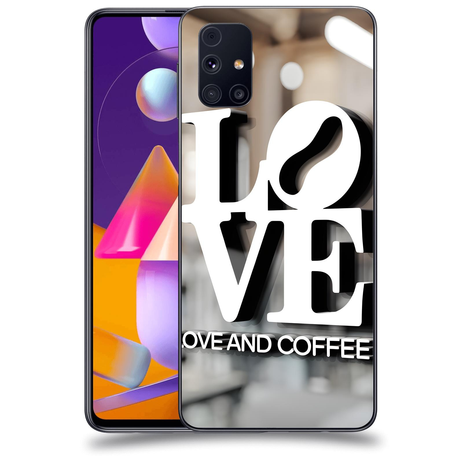 ACOVER Kryt na mobil Samsung Galaxy M31s - Love  & Coffee
