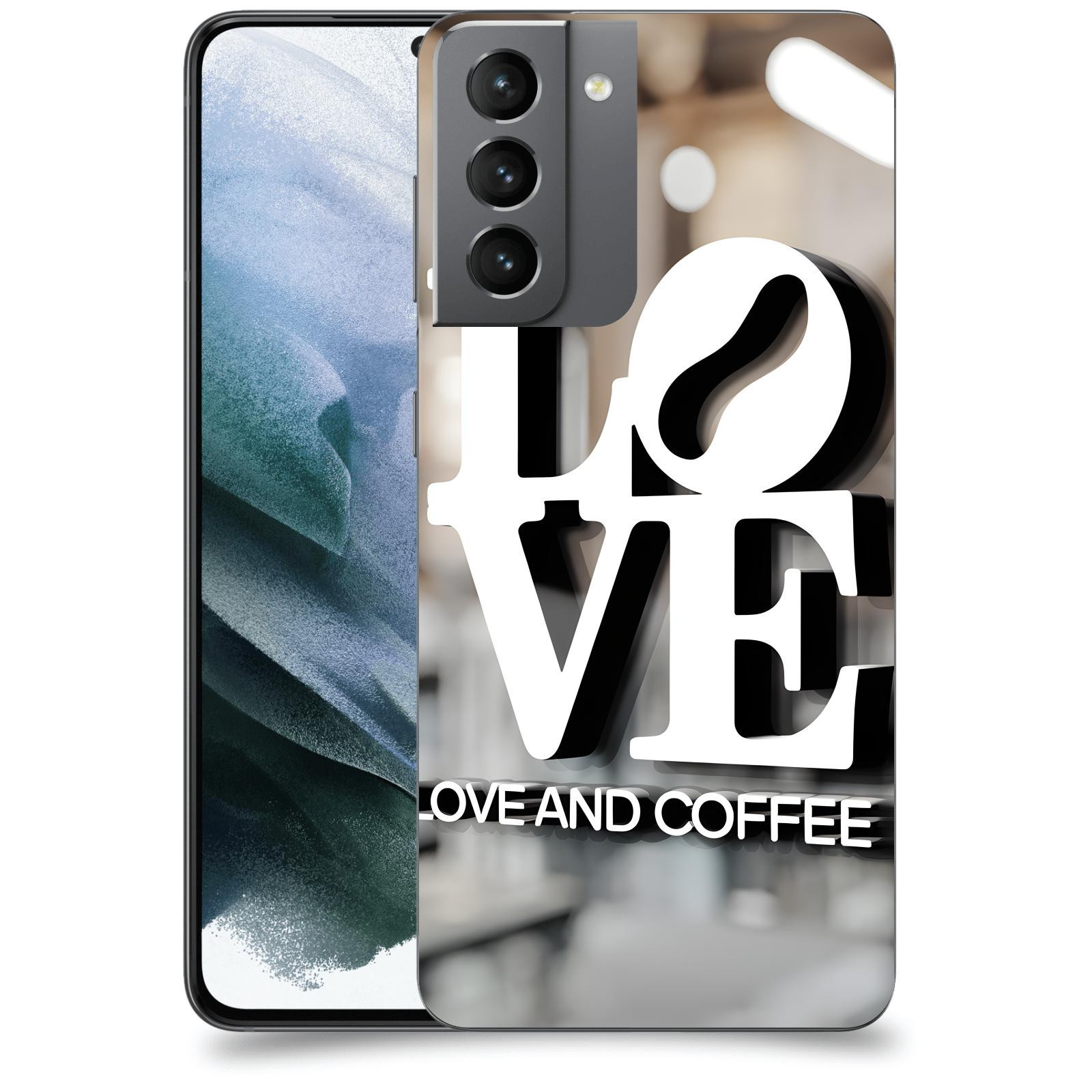 ACOVER Kryt na mobil Samsung Galaxy S21 G991B - Love  & Coffee