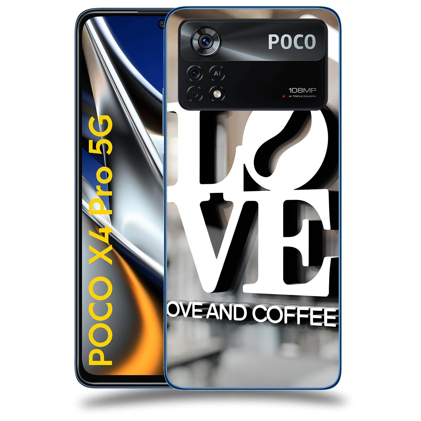 ACOVER Kryt na mobil Xiaomi Poco X4 Pro 5G - Love  & Coffee
