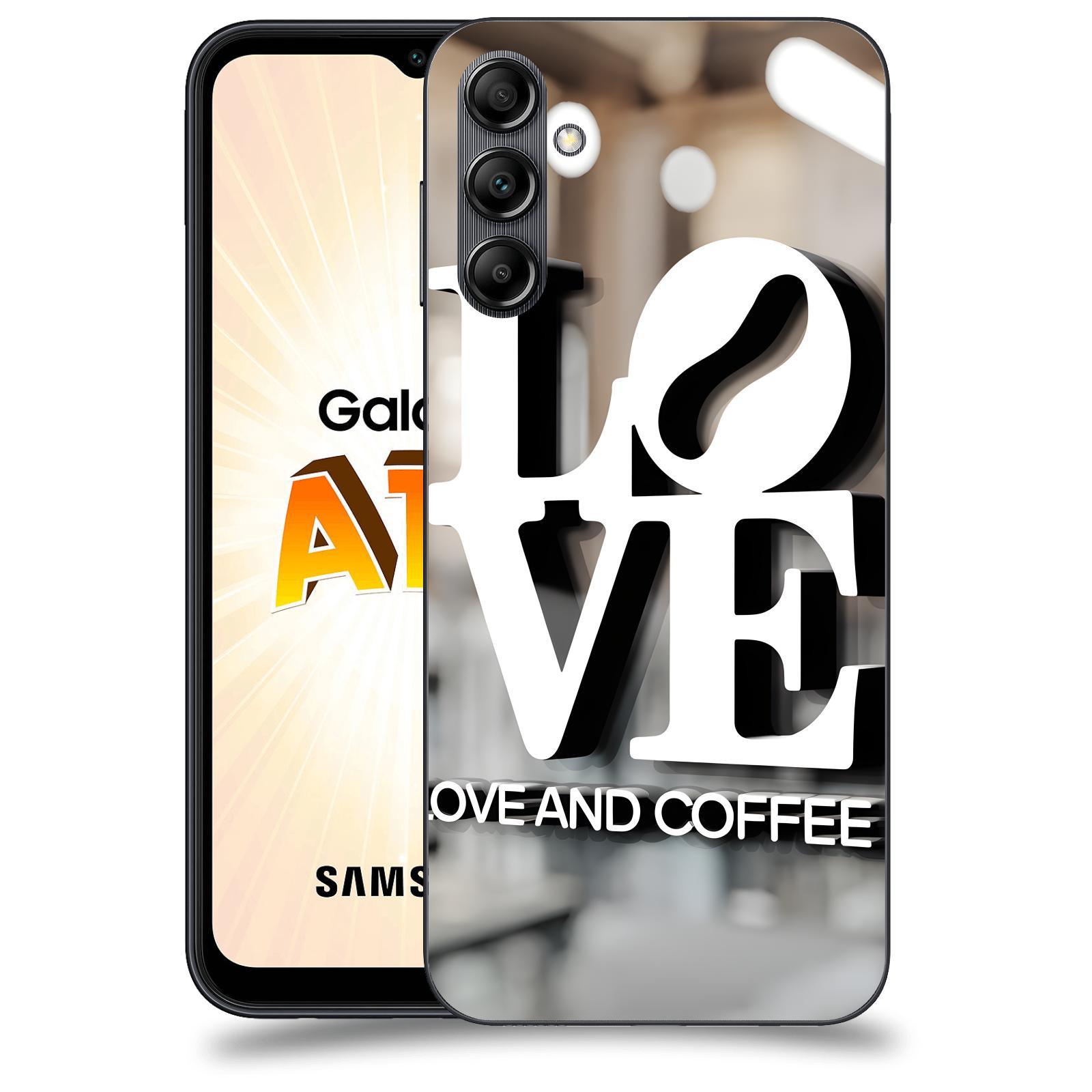 ACOVER Kryt na mobil Samsung Galaxy A14 LTE - Love  & Coffee