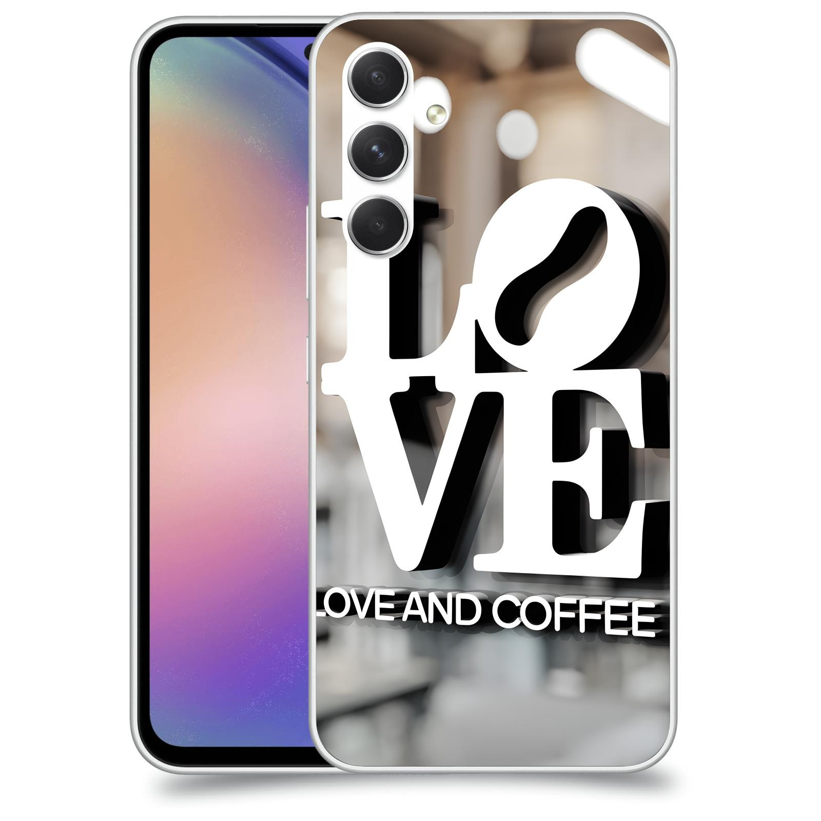 ACOVER Kryt na mobil Samsung Galaxy M54 5G - Love  & Coffee