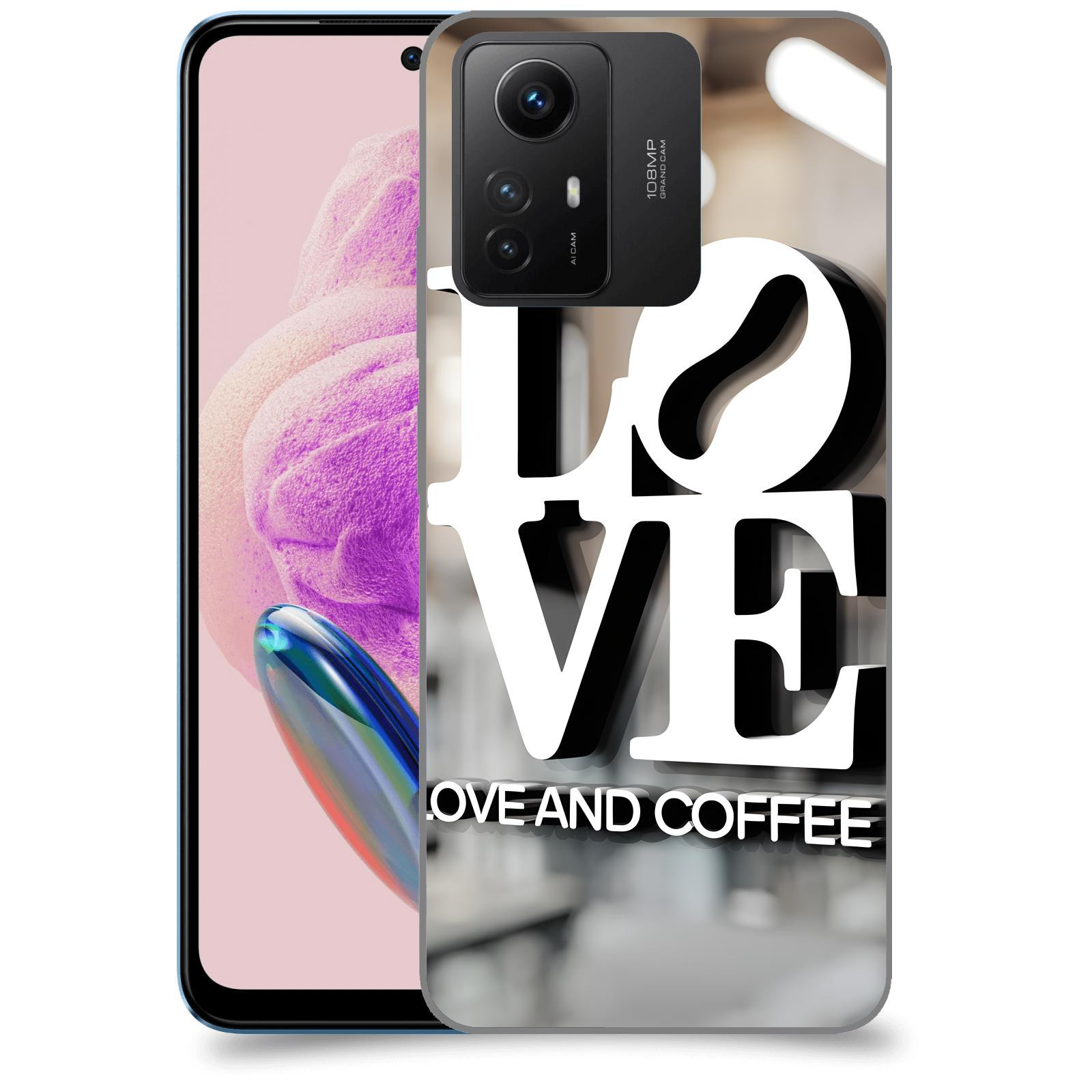 ACOVER Kryt na mobil Xiaomi Redmi Note 12S - Love  & Coffee