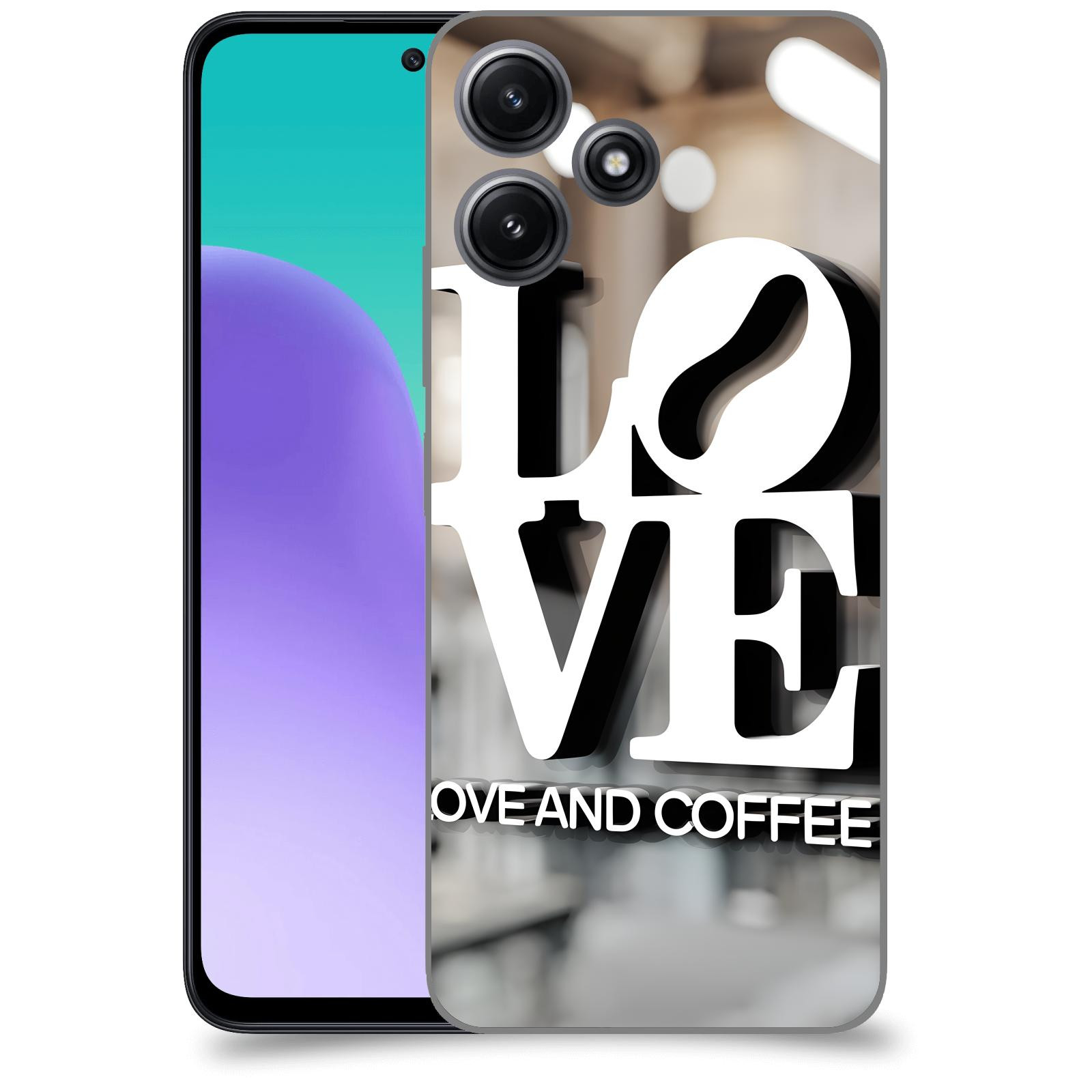 ACOVER Kryt na mobil Xiaomi Redmi 12 5G - Love  & Coffee