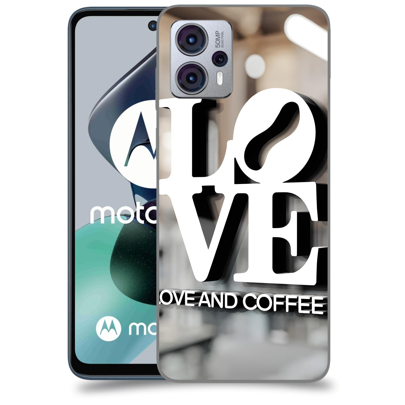 ACOVER Kryt na mobil Motorola Moto G23 - Love  & Coffee