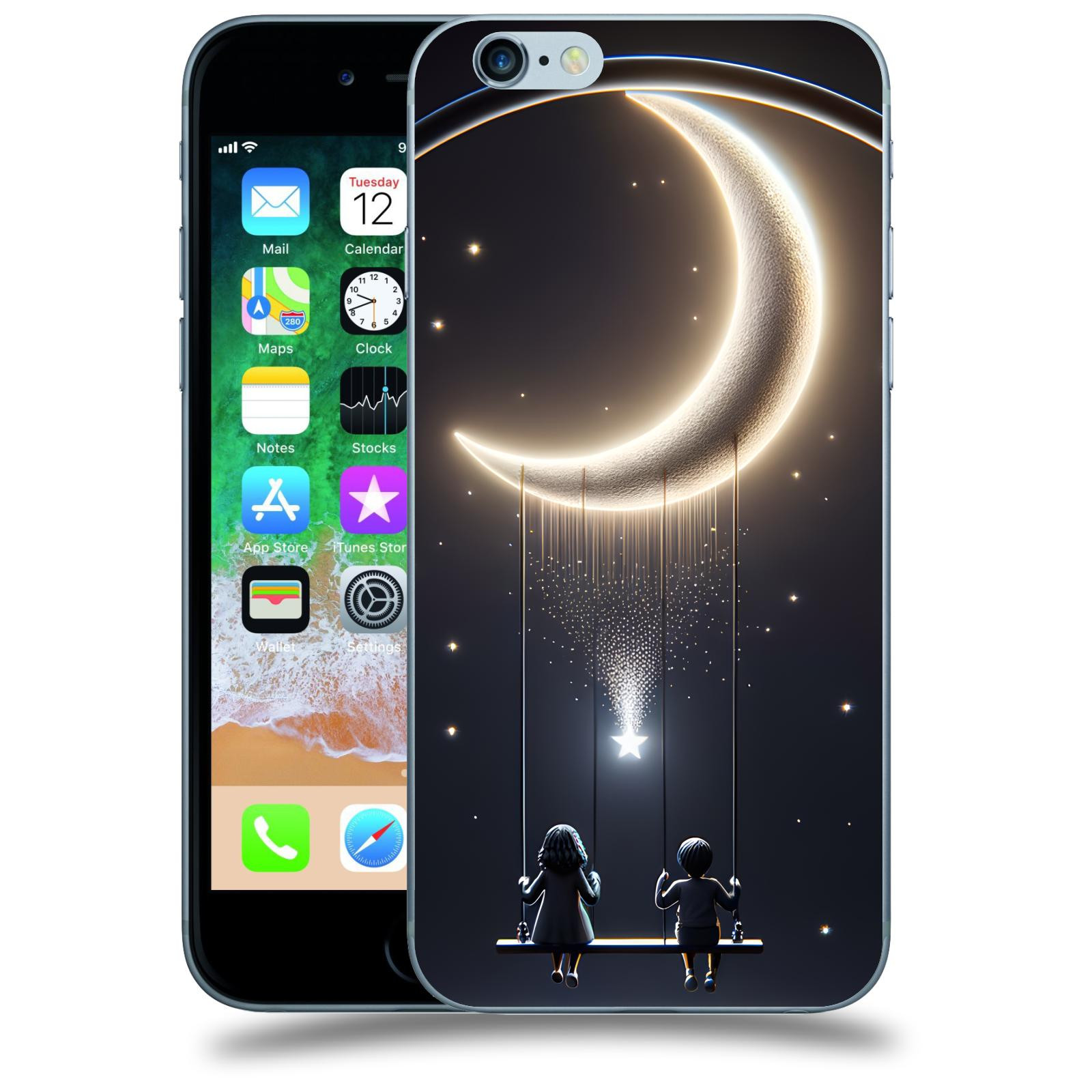 ACOVER Kryt na mobil Apple iPhone 6/6S - Love on the Moon 2
