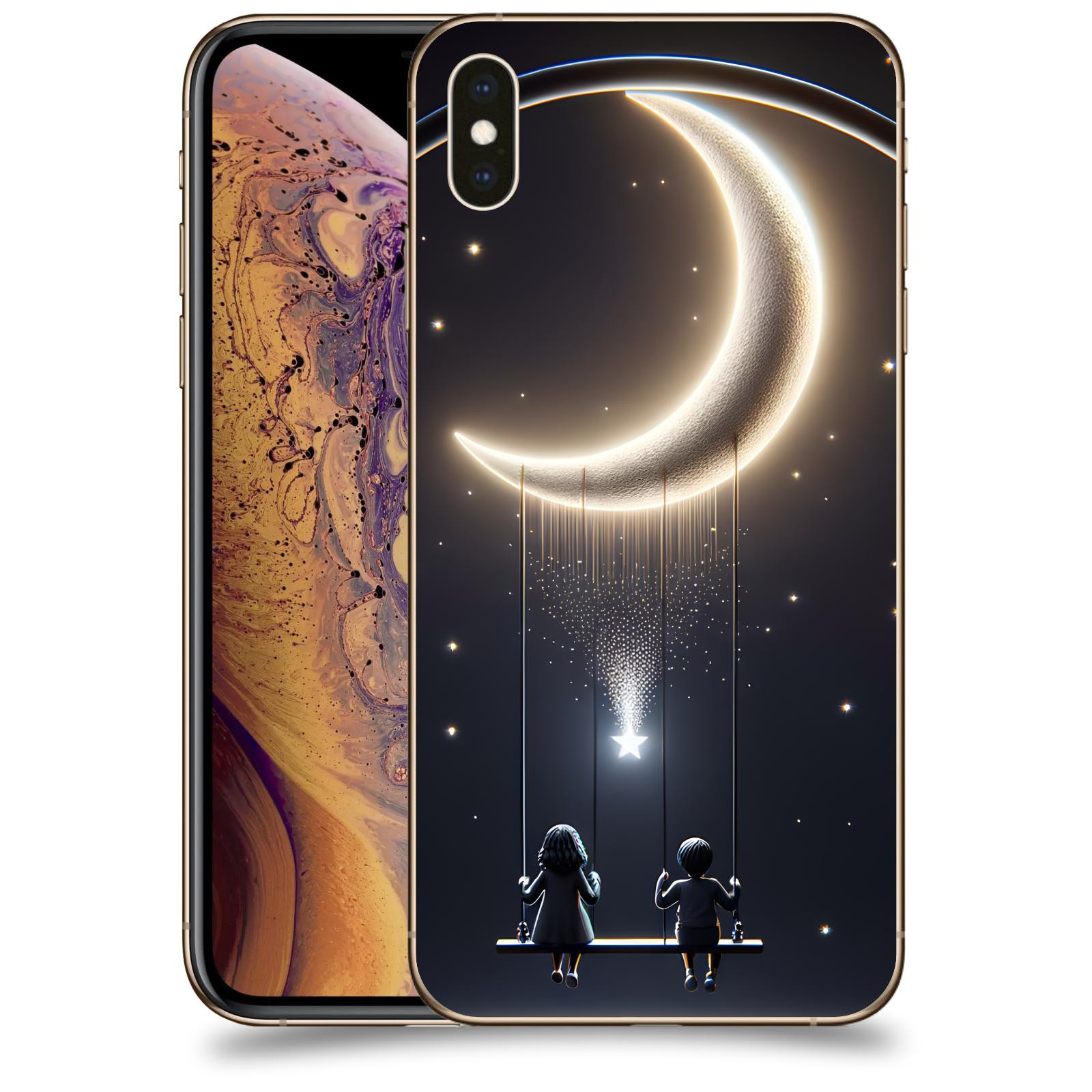 ACOVER Kryt na mobil Apple iPhone XS Max - Love on the Moon 2
