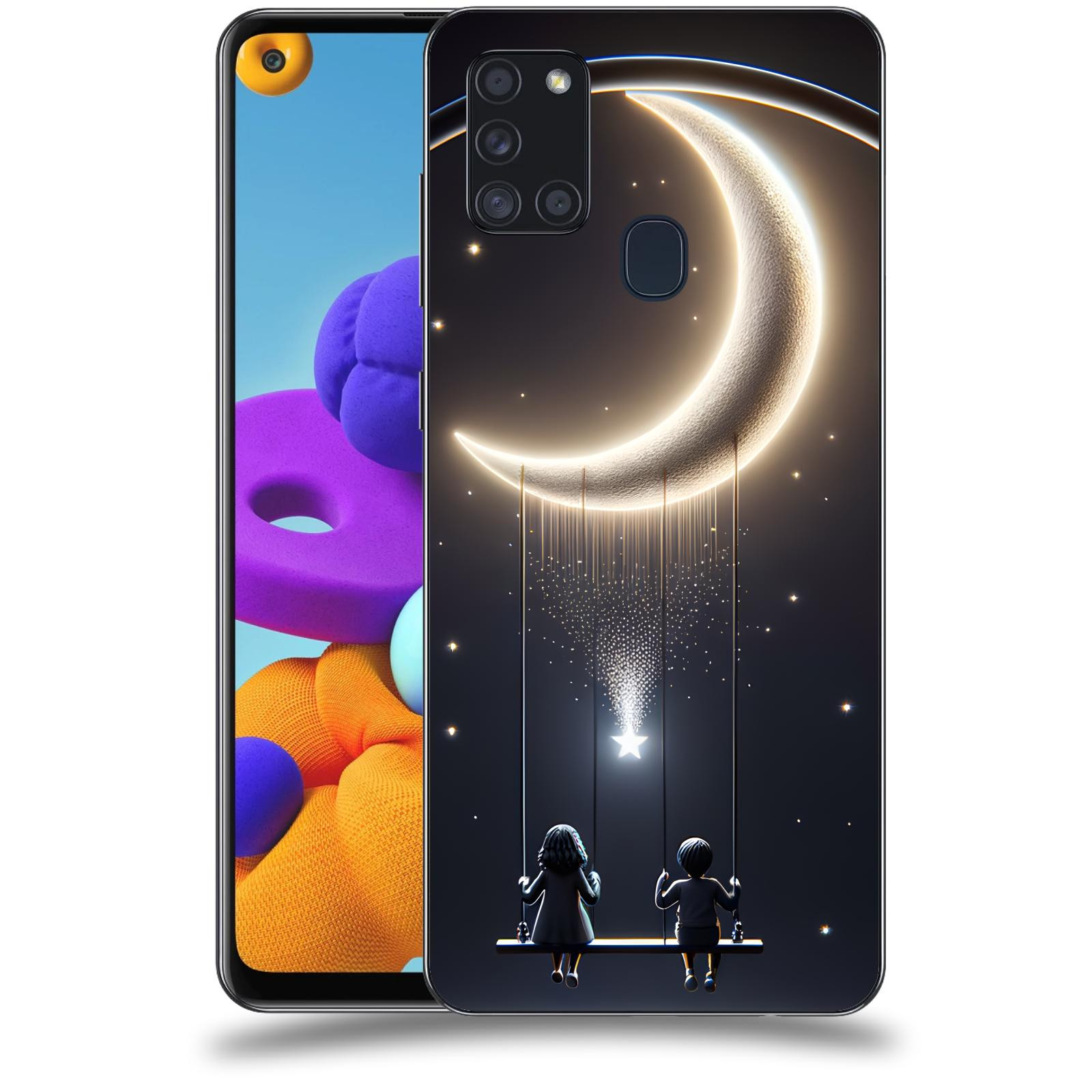 ACOVER Kryt na mobil Samsung Galaxy A21s - Love on the Moon 2