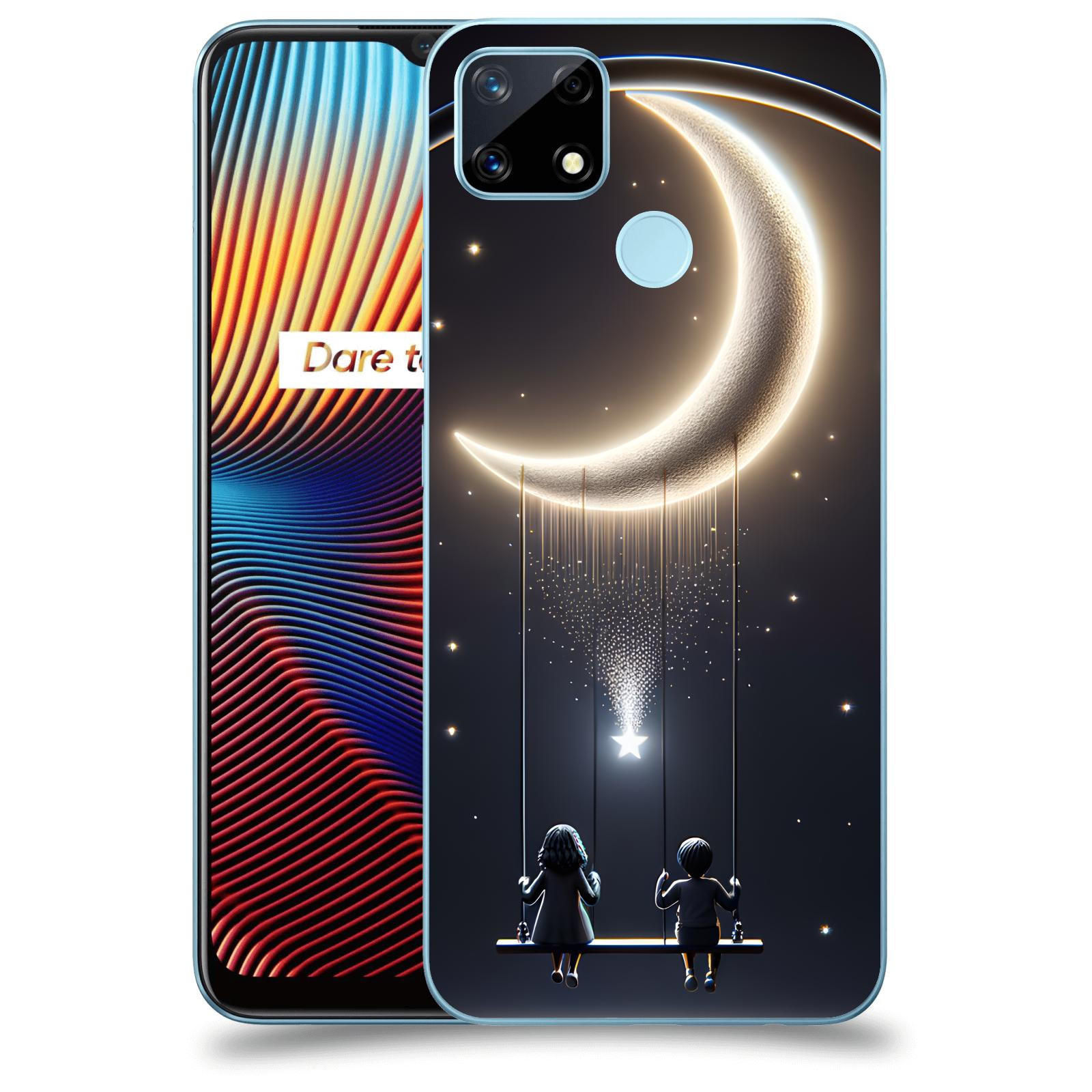 ACOVER Kryt na mobil Realme 7i - Love on the Moon 2