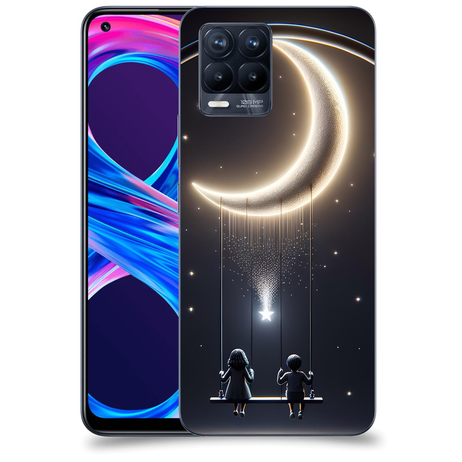ACOVER Kryt na mobil Realme 8 Pro - Love on the Moon 2