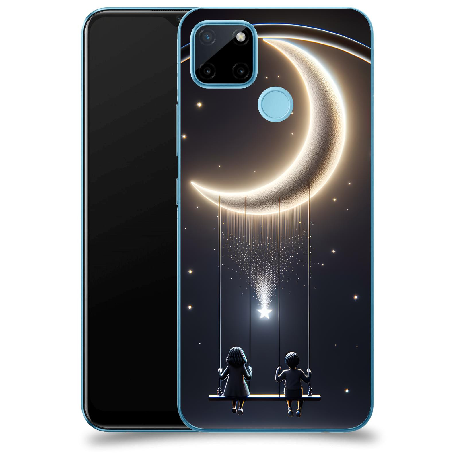 ACOVER Kryt na mobil Realme C21Y - Love on the Moon 2