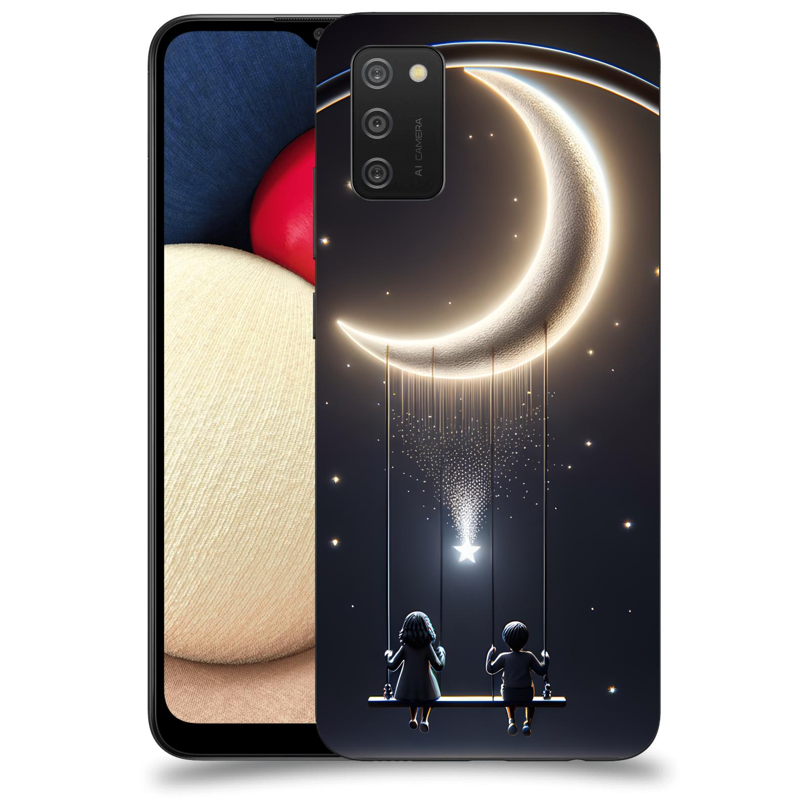 ACOVER Kryt na mobil Samsung Galaxy A02s A025G - Love on the Moon 2