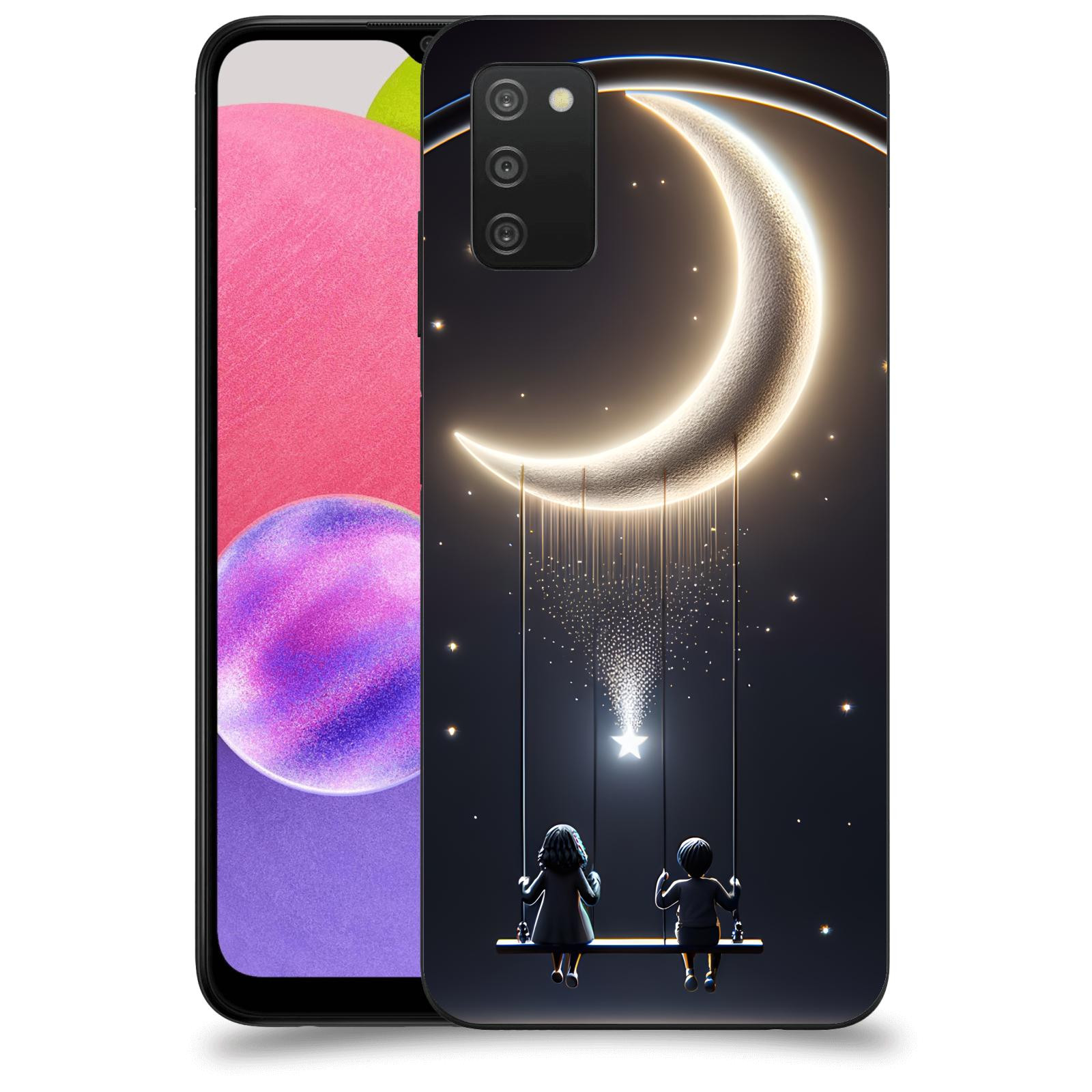 ACOVER Kryt na mobil Samsung Galaxy A03s A037G - Love on the Moon 2