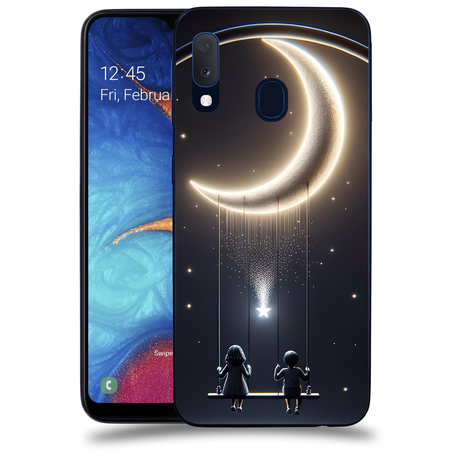 ACOVER Kryt na mobil Samsung Galaxy A20e A202F - Love on the Moon 2