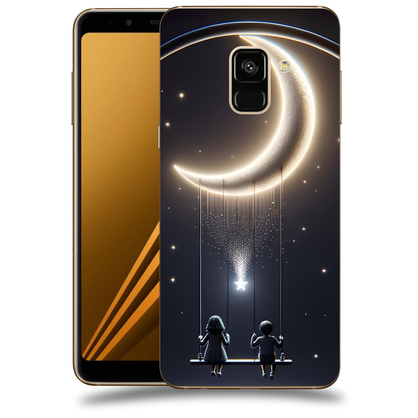 ACOVER Kryt na mobil Samsung Galaxy A8 2018 A530F - Love on the Moon 2