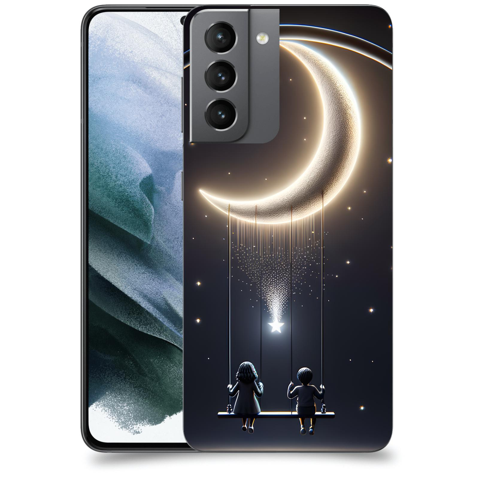 ACOVER Kryt na mobil Samsung Galaxy S21 G991B - Love on the Moon 2
