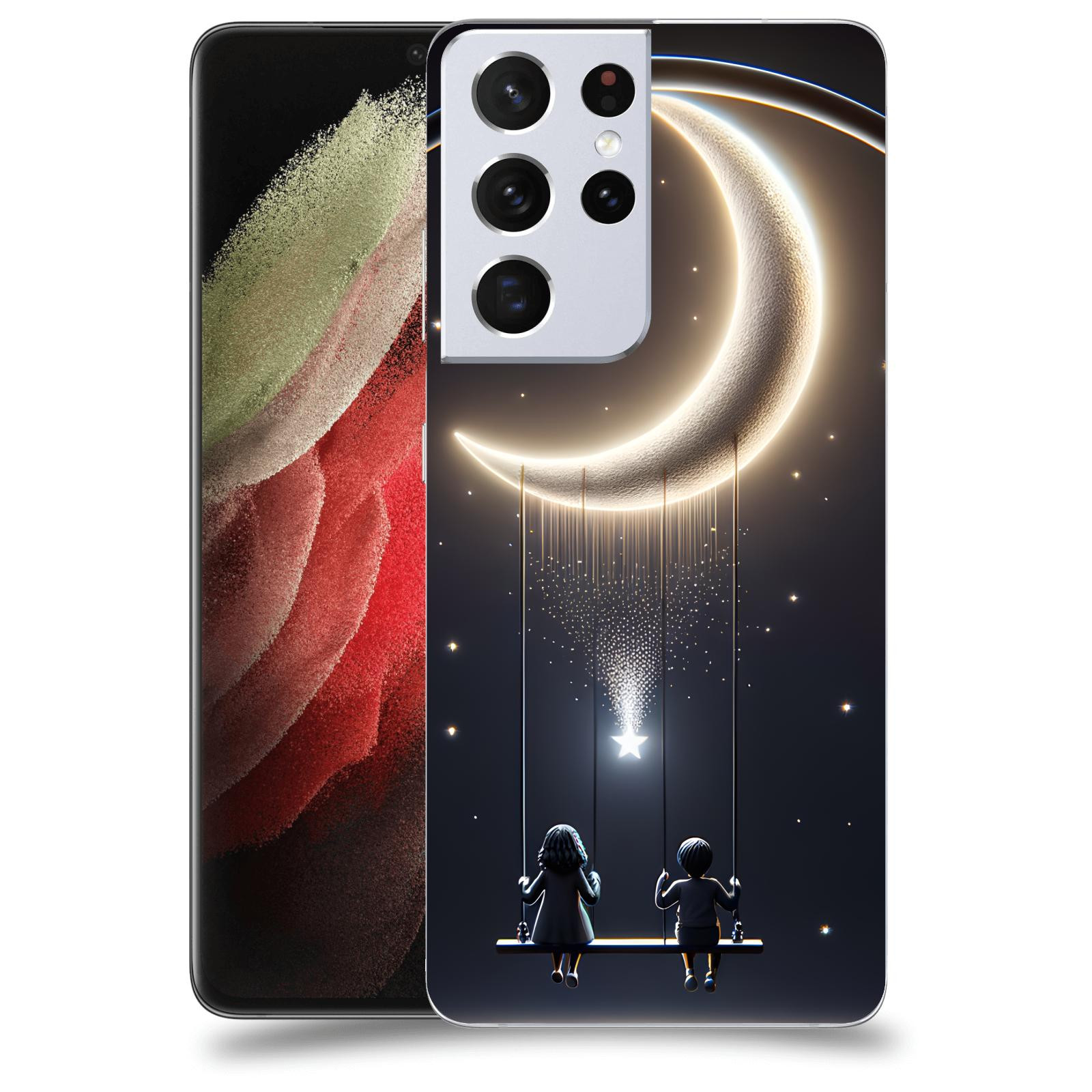 ACOVER Kryt na mobil Samsung Galaxy S21 Ultra 5G G998B - Love on the Moon 2