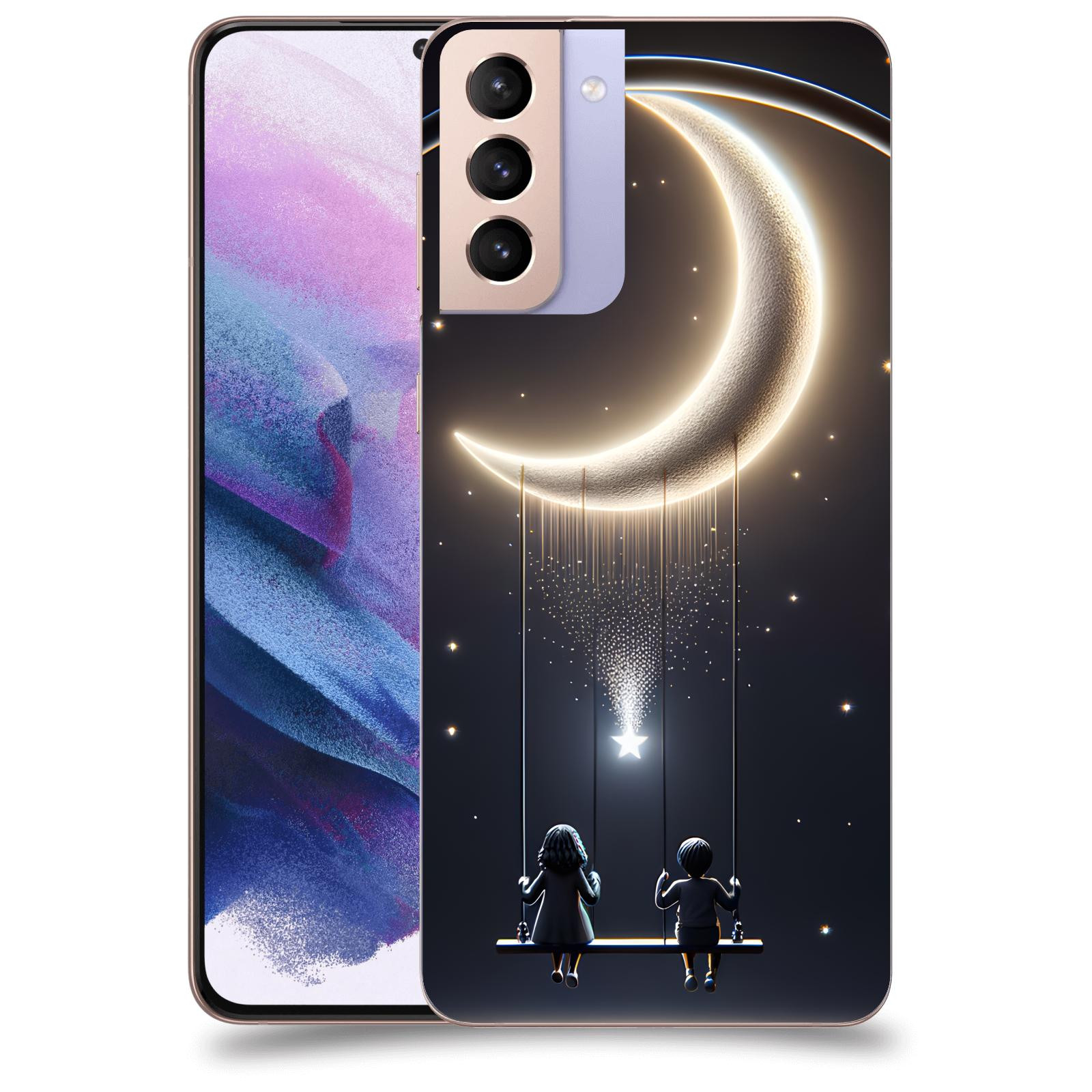 ACOVER Kryt na mobil Samsung Galaxy S21+ G996F - Love on the Moon 2