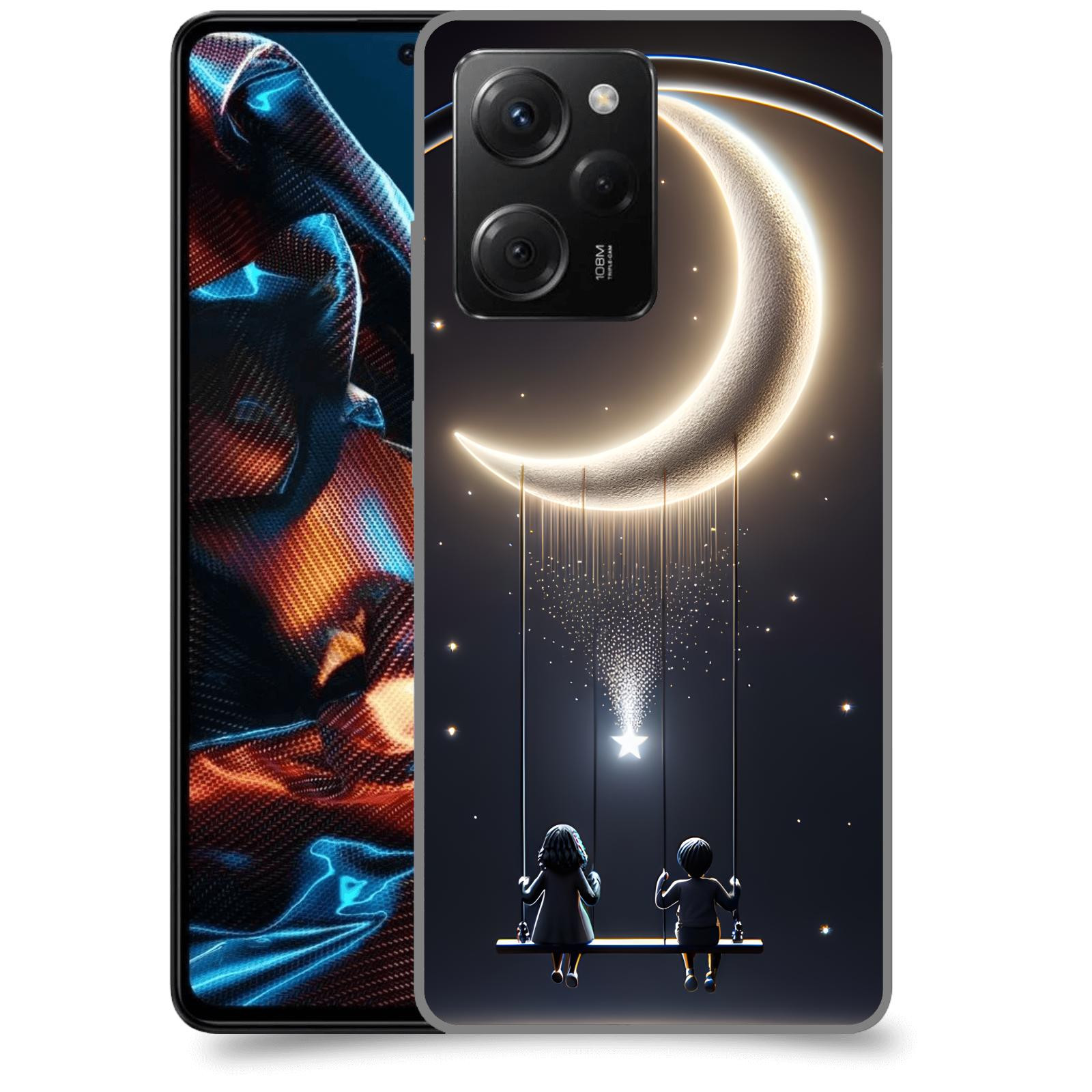 ACOVER Kryt na mobil Xiaomi Poco X5 Pro - Love on the Moon 2