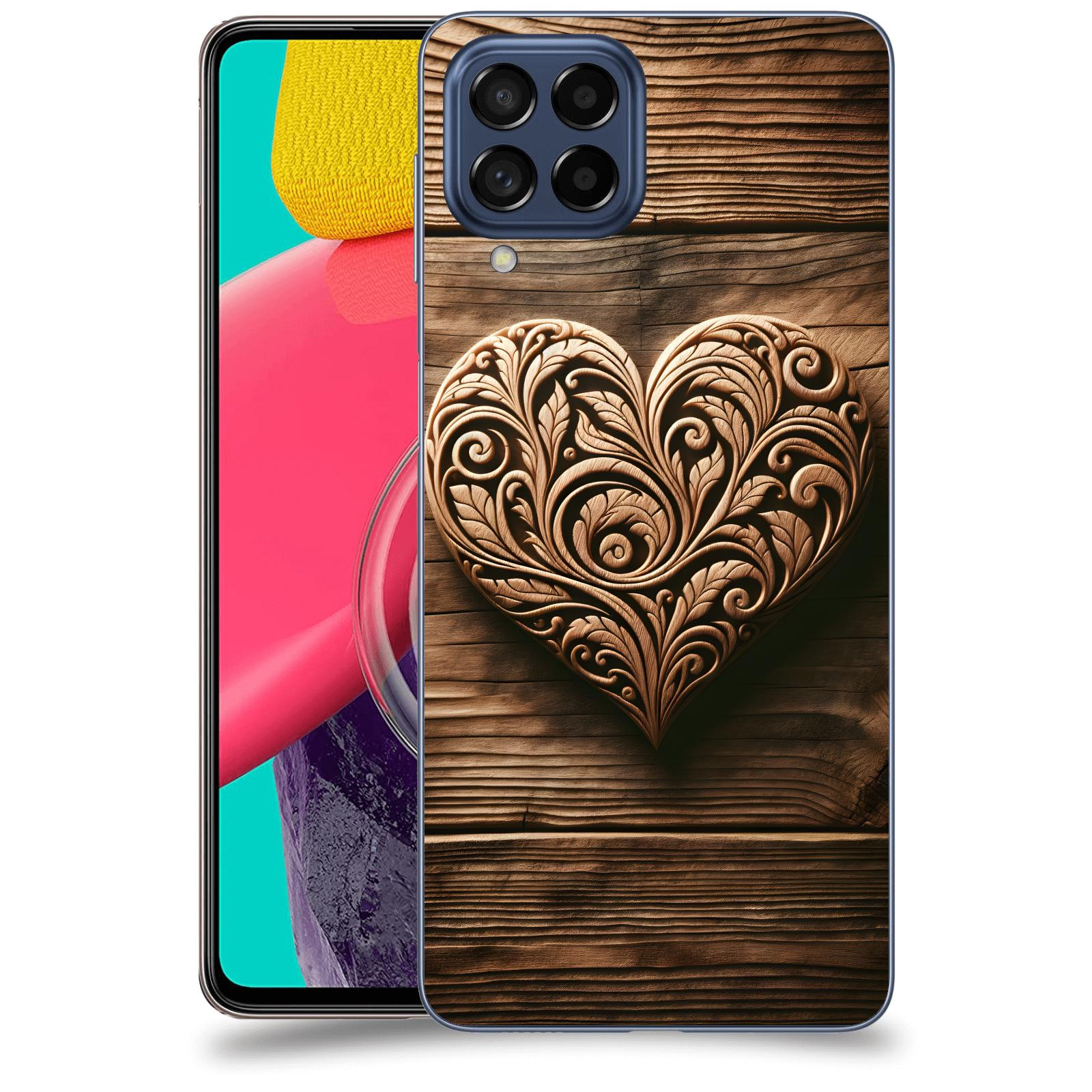ACOVER Kryt na mobil Samsung Galaxy M53 5G - Dřevěné srdce