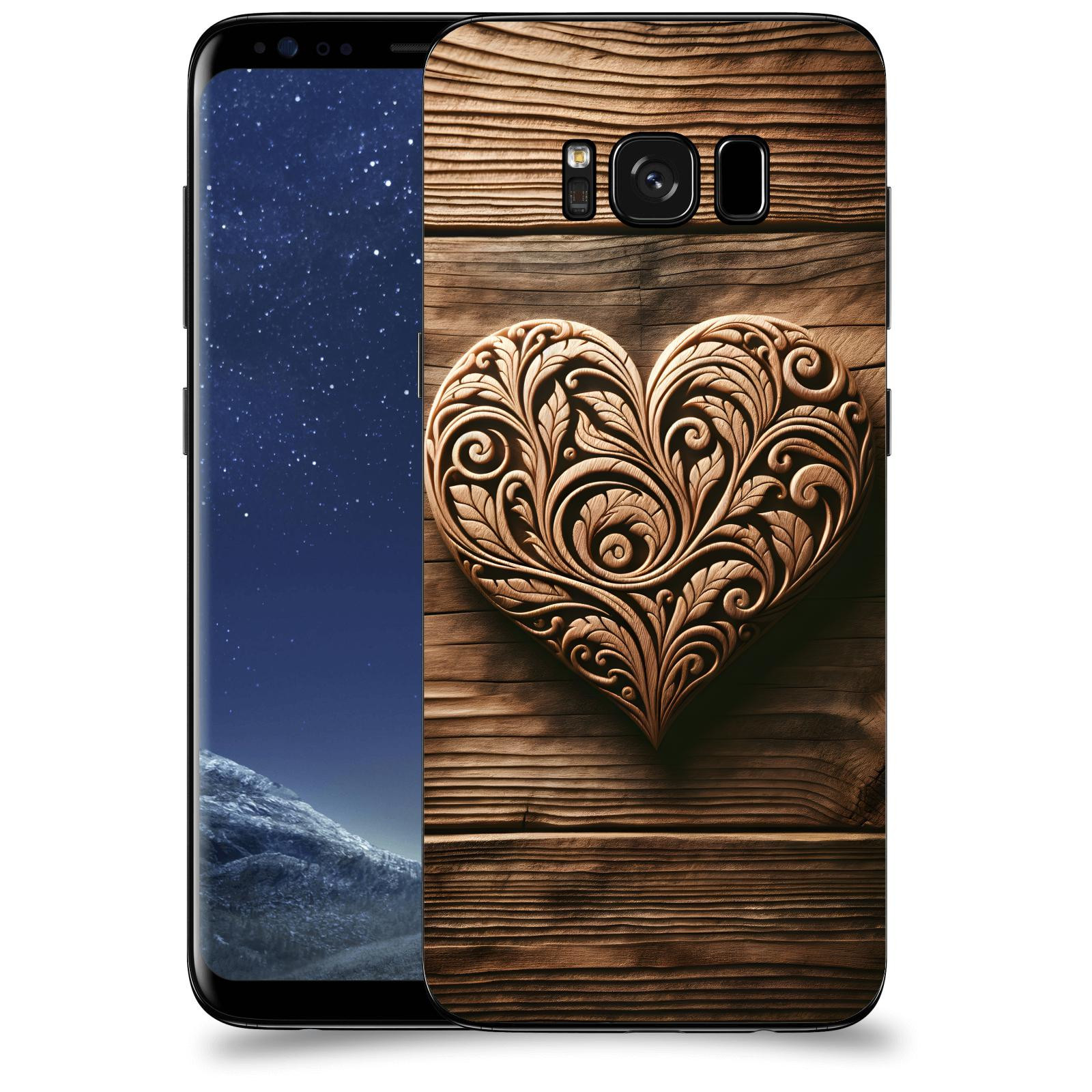 ACOVER Kryt na mobil Samsung Galaxy S8 G950F - Dřevěné srdce