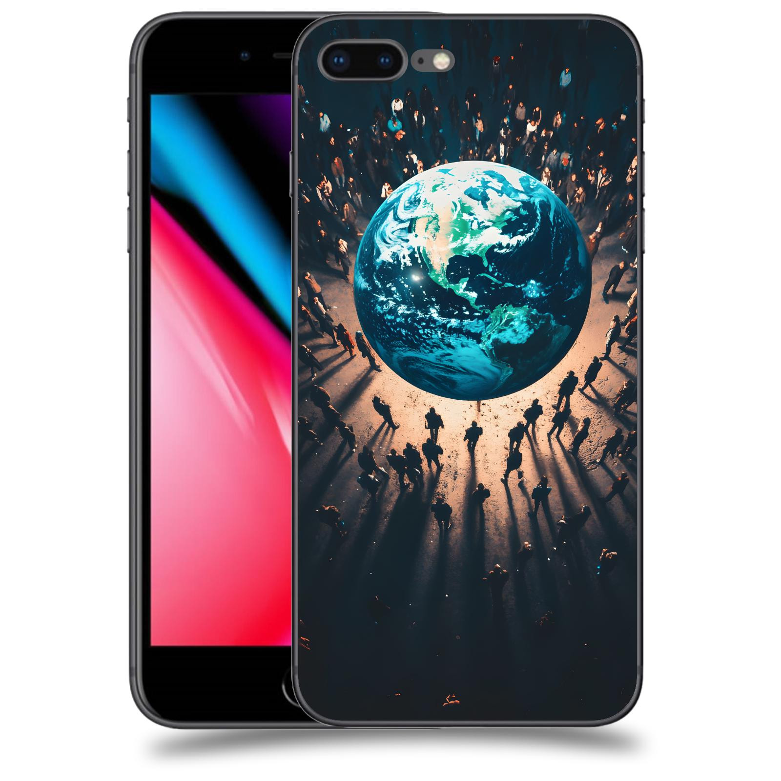 ACOVER Kryt na mobil Apple iPhone 8 Plus - People around the Earth