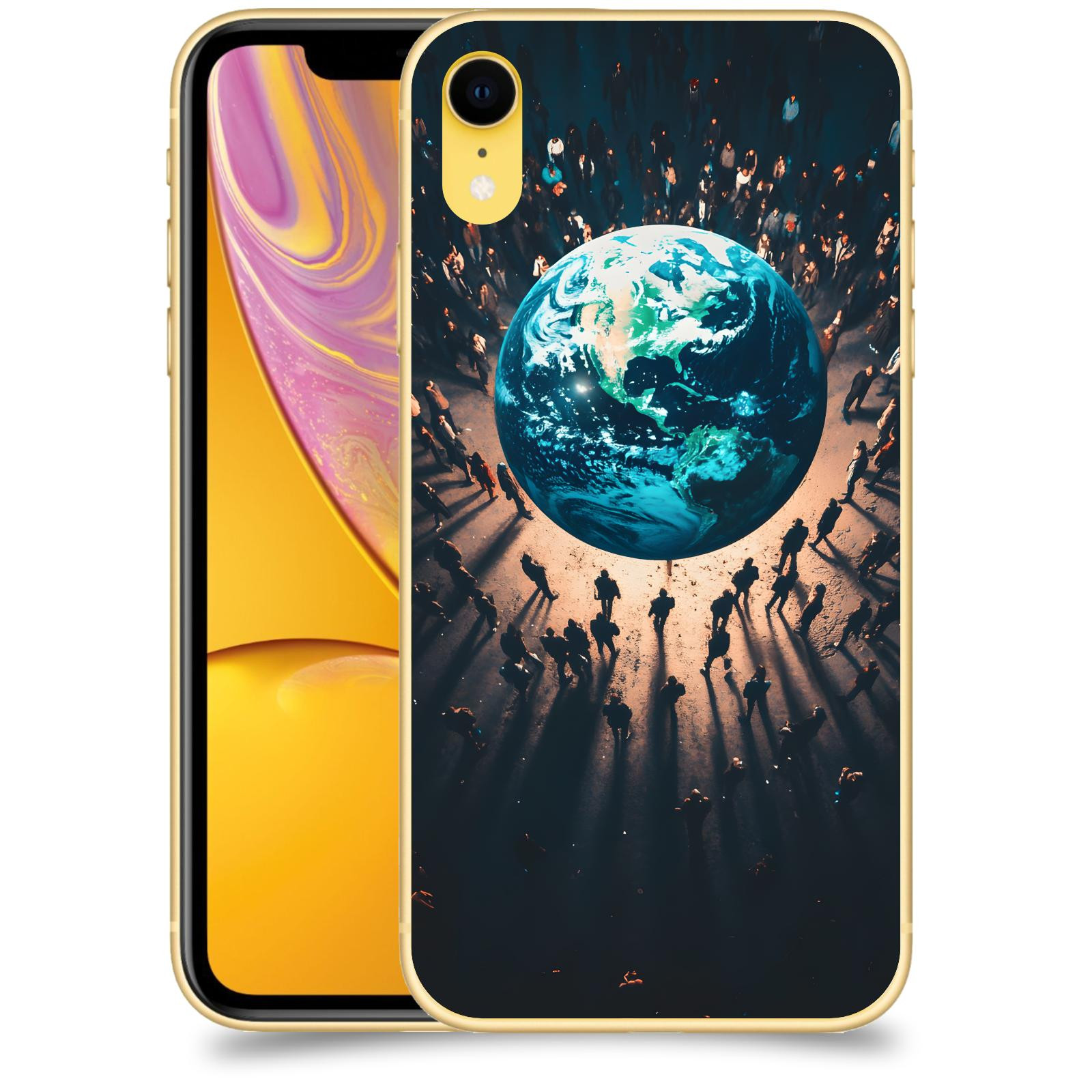 ACOVER Kryt na mobil Apple iPhone XR - People around the Earth