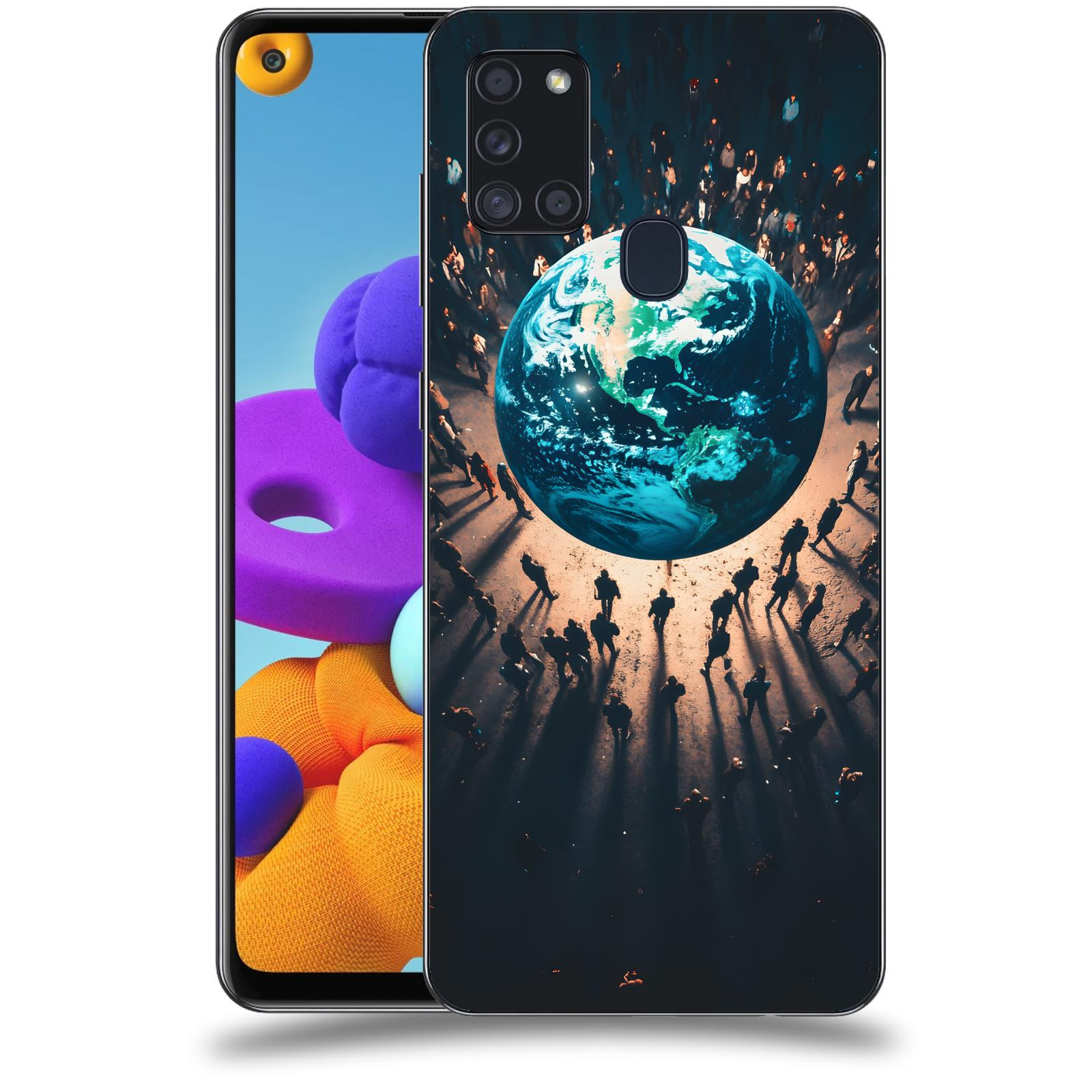 ACOVER Kryt na mobil Samsung Galaxy A21s - People around the Earth