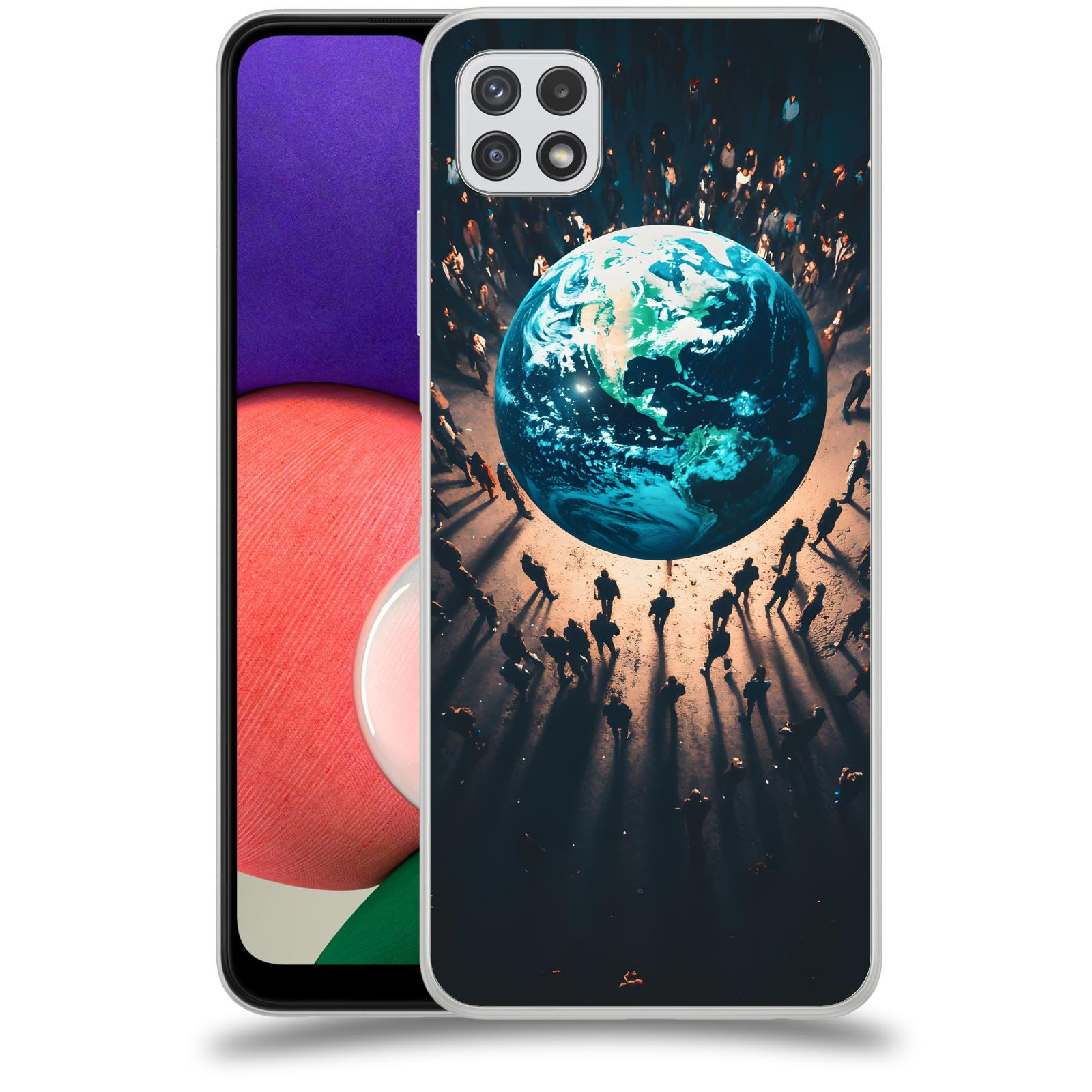 ACOVER Kryt na mobil Samsung Galaxy A22 A225F - People around the Earth