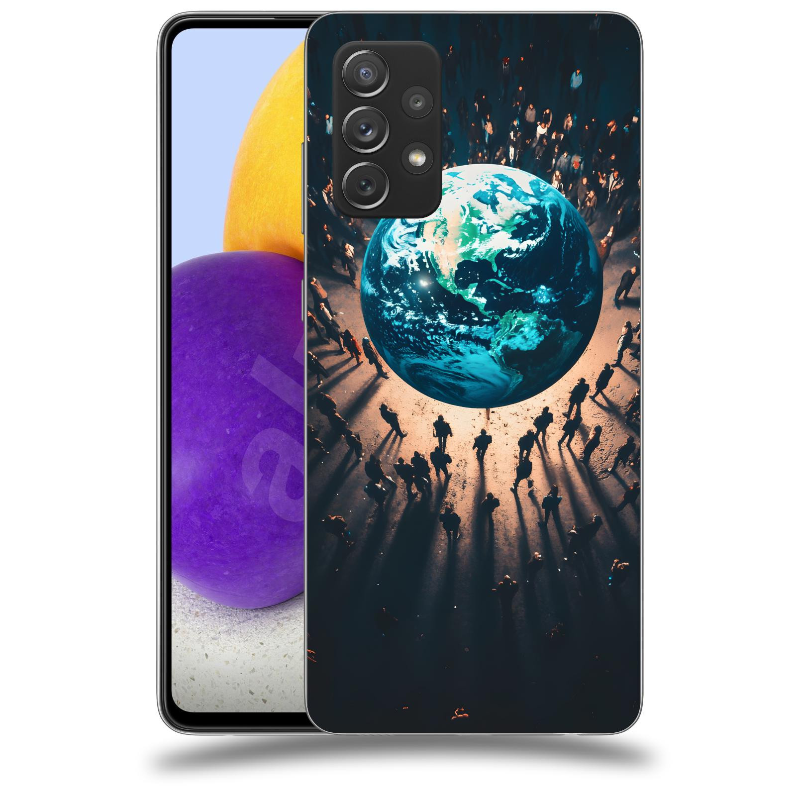ACOVER Kryt na mobil Samsung Galaxy A73 5G - People around the Earth